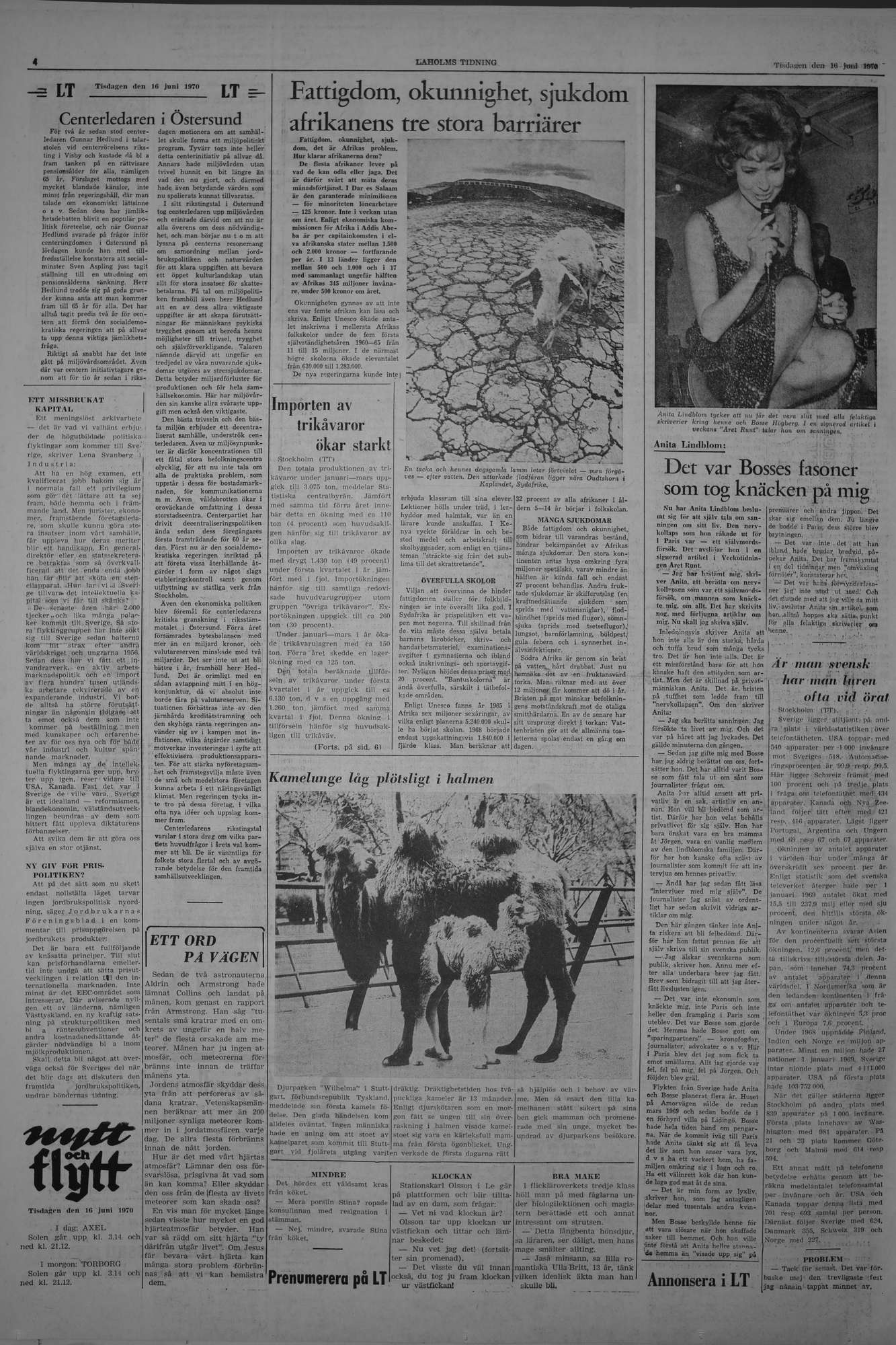 Laholms Tidning Tisdag 16 juni 1970, sida 4
