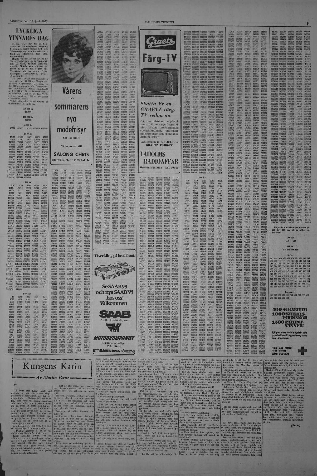 Laholms Tidning Tisdag 16 juni 1970, sida 7