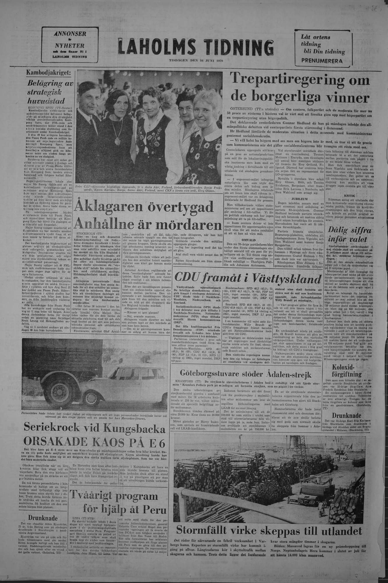 Laholms Tidning Tisdag 16 juni 1970, sida 8