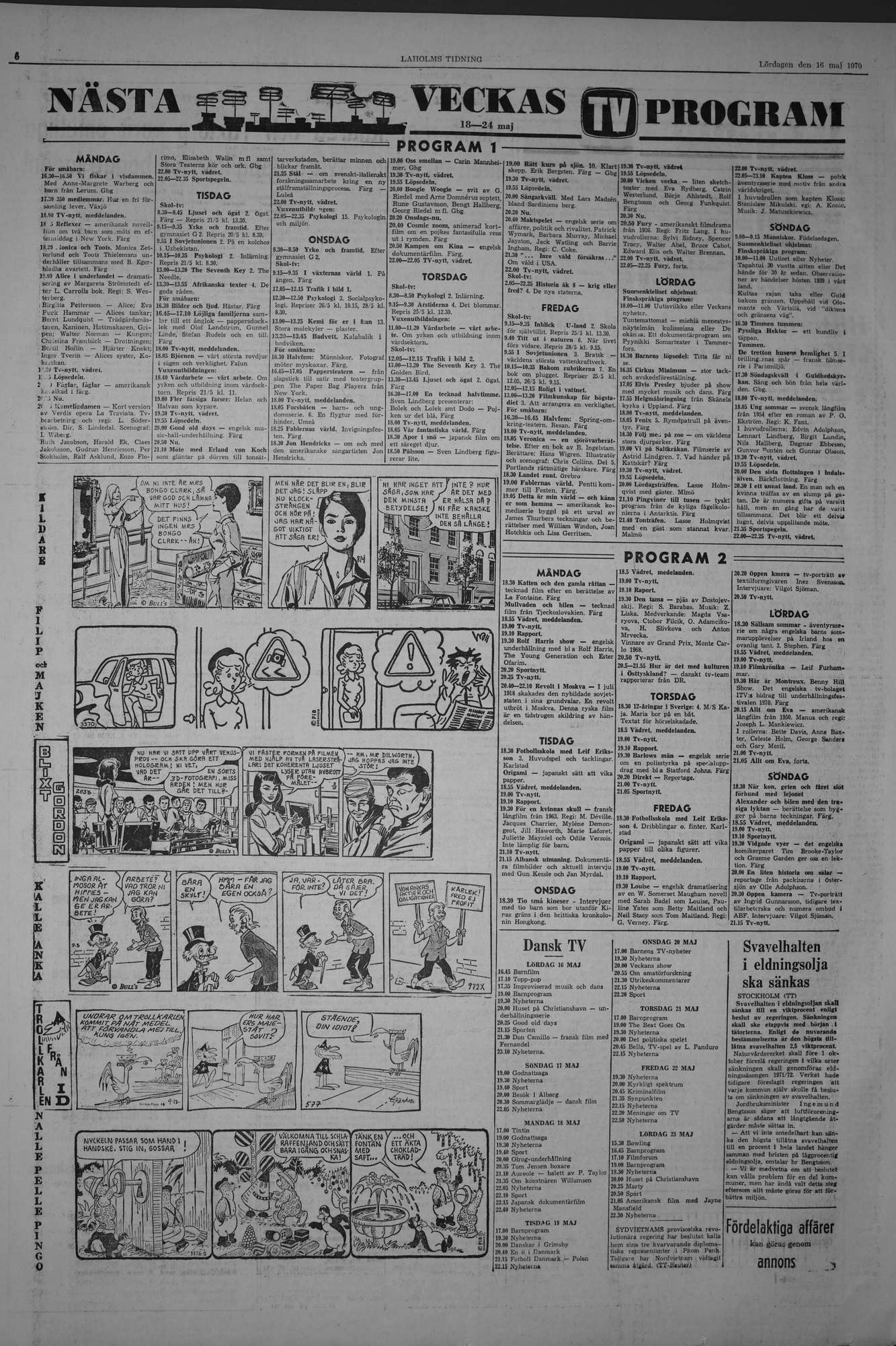 Laholms Tidning Lördag 16 maj 1970, sida 6