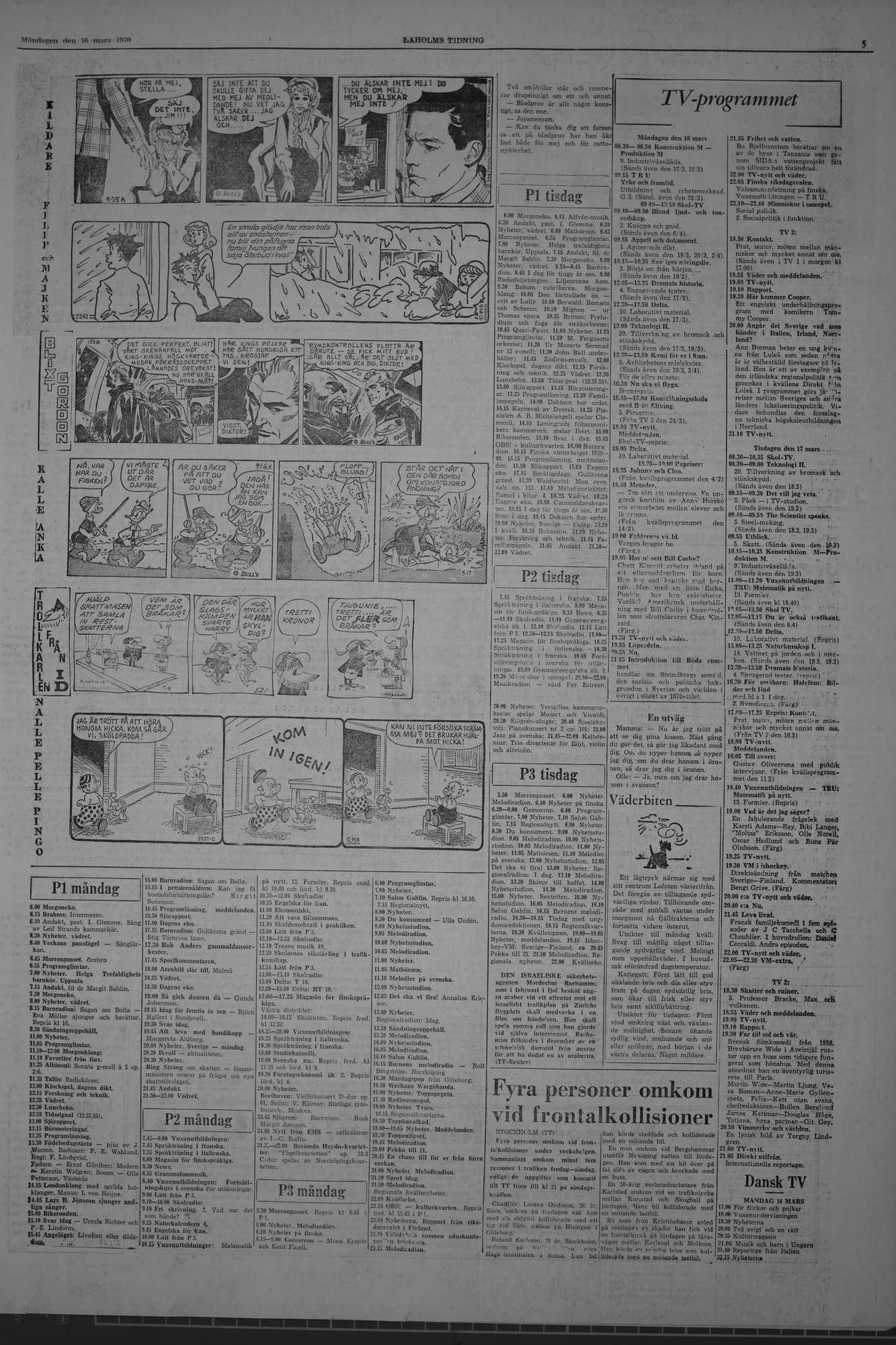 Laholms Tidning Måndag 16 mars 1970, sida 5