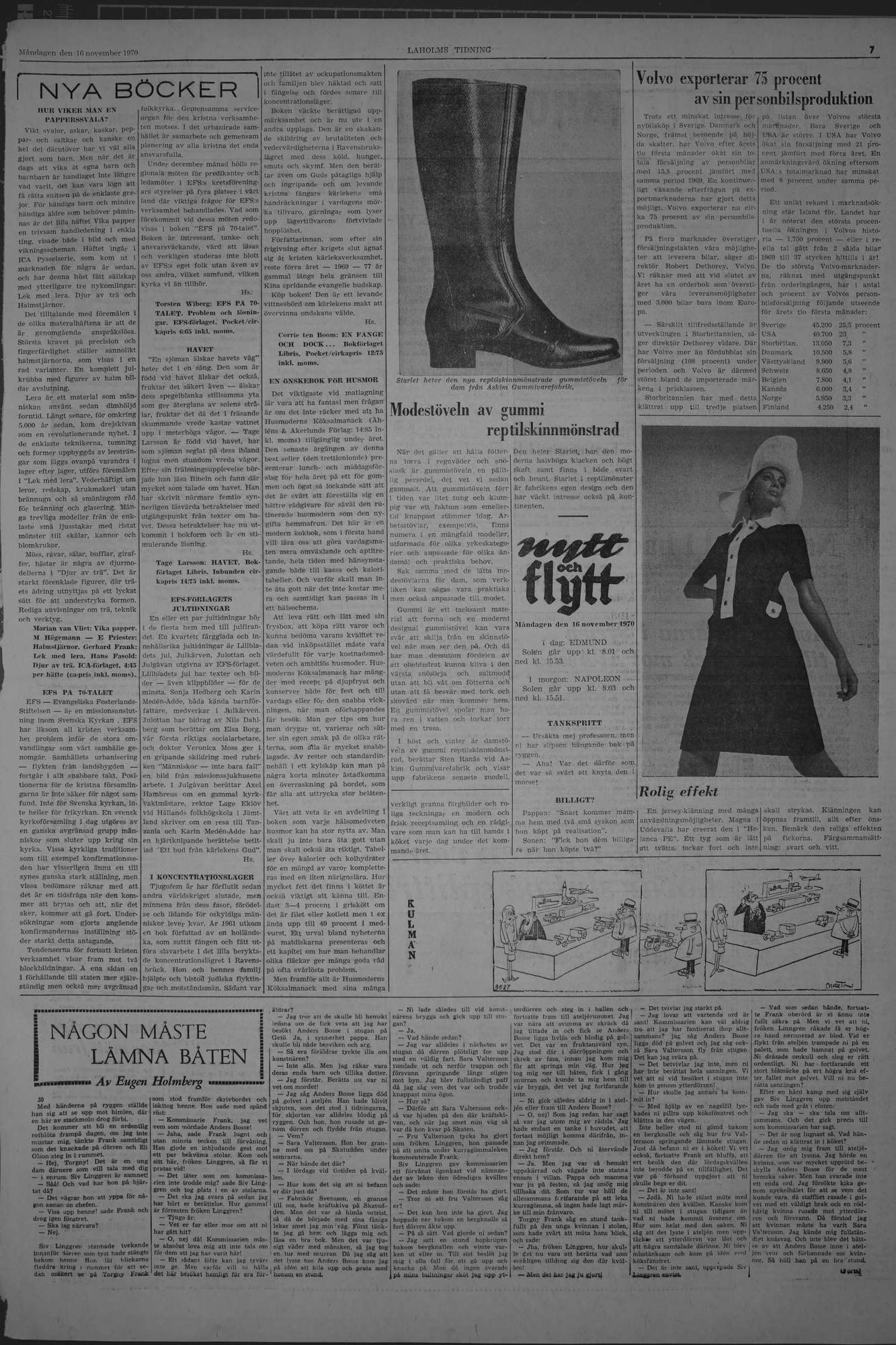 Laholms Tidning Måndag 16 november 1970, sida 7