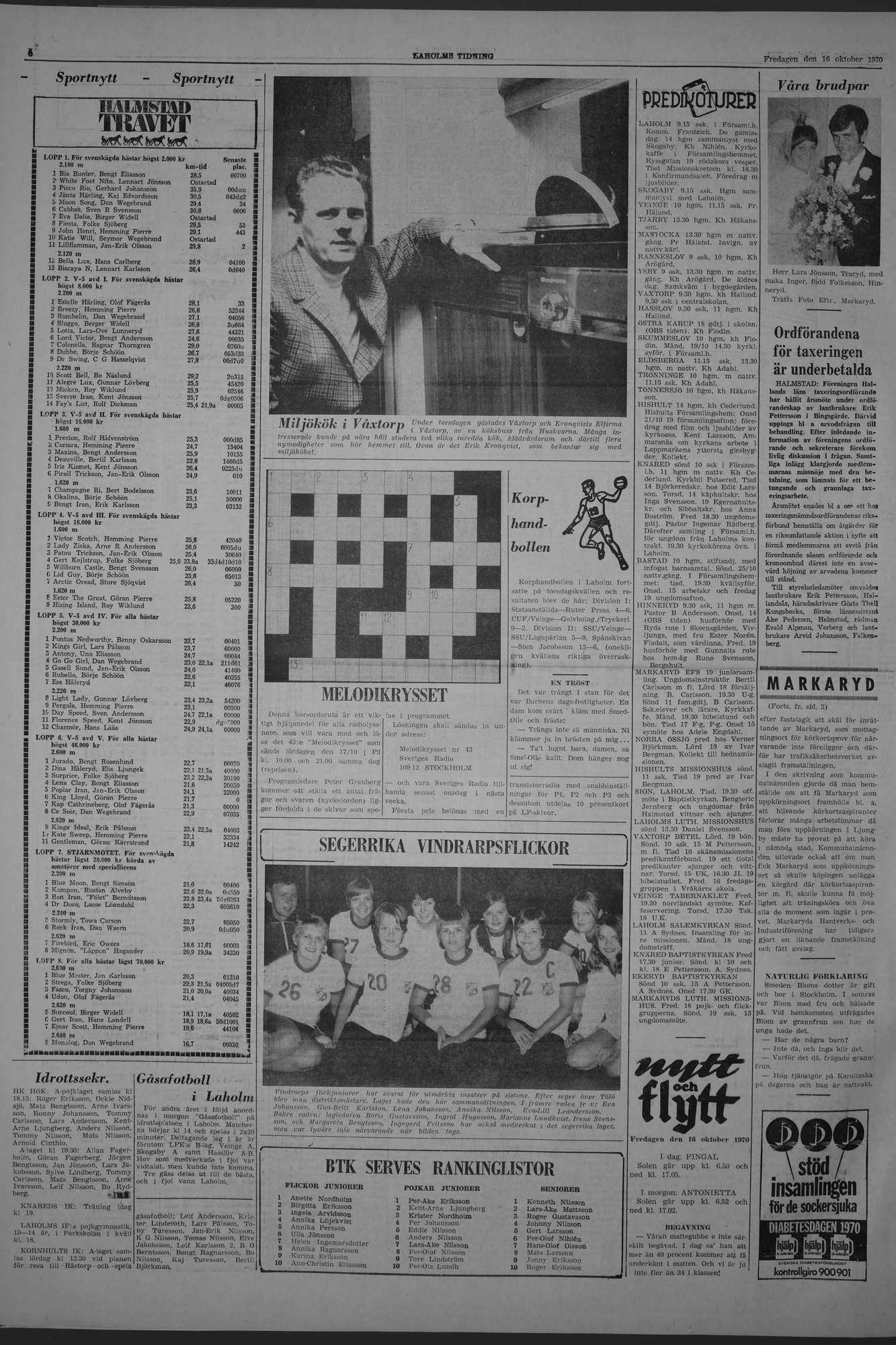 Laholms Tidning Fredag 16 oktober 1970, sida 6