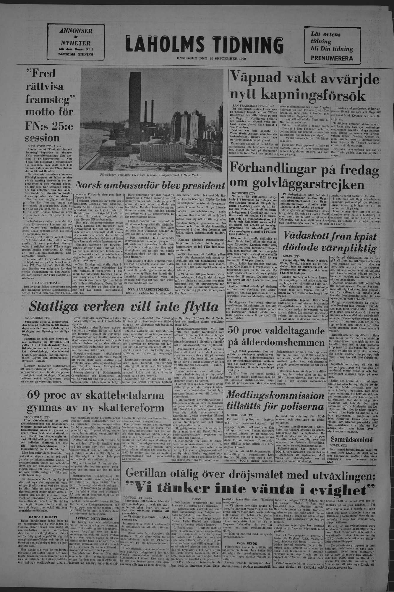 Laholms Tidning Onsdag 16 september 1970, sida 8