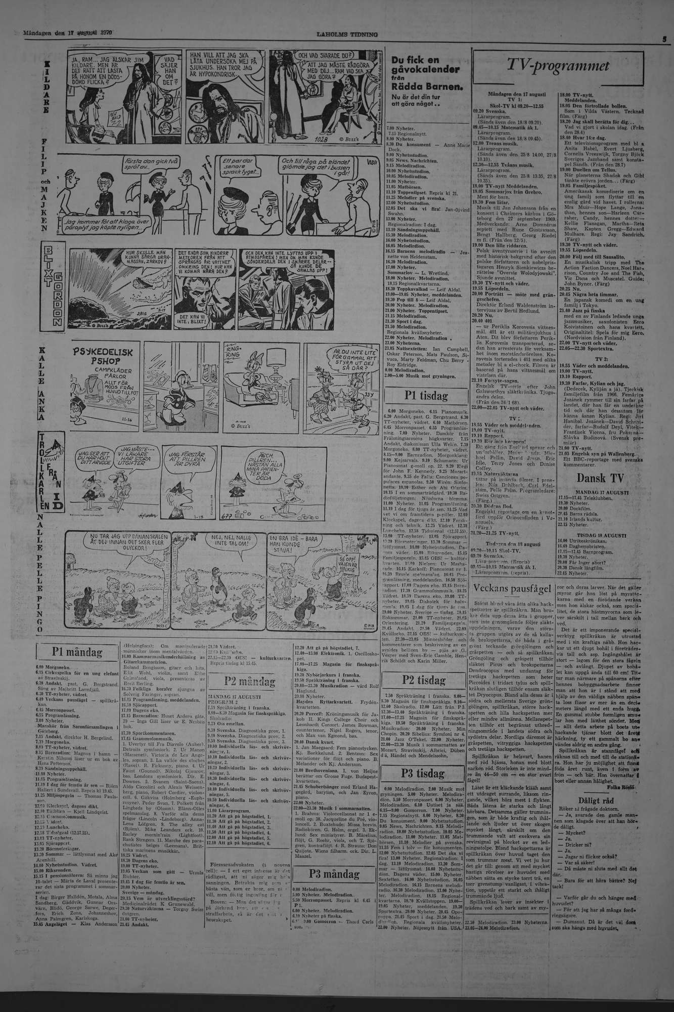 Laholms Tidning Måndag 17 augusti 1970, sida 5