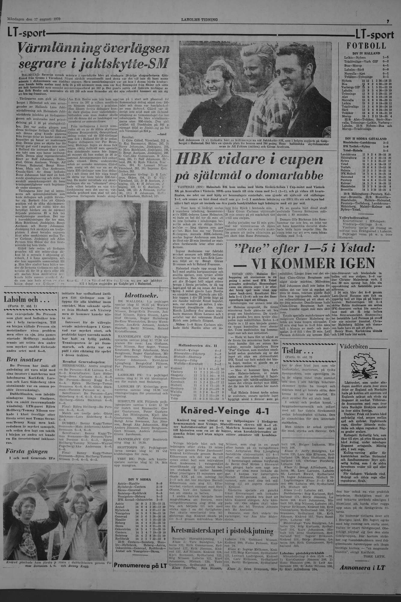 Laholms Tidning Måndag 17 augusti 1970, sida 7