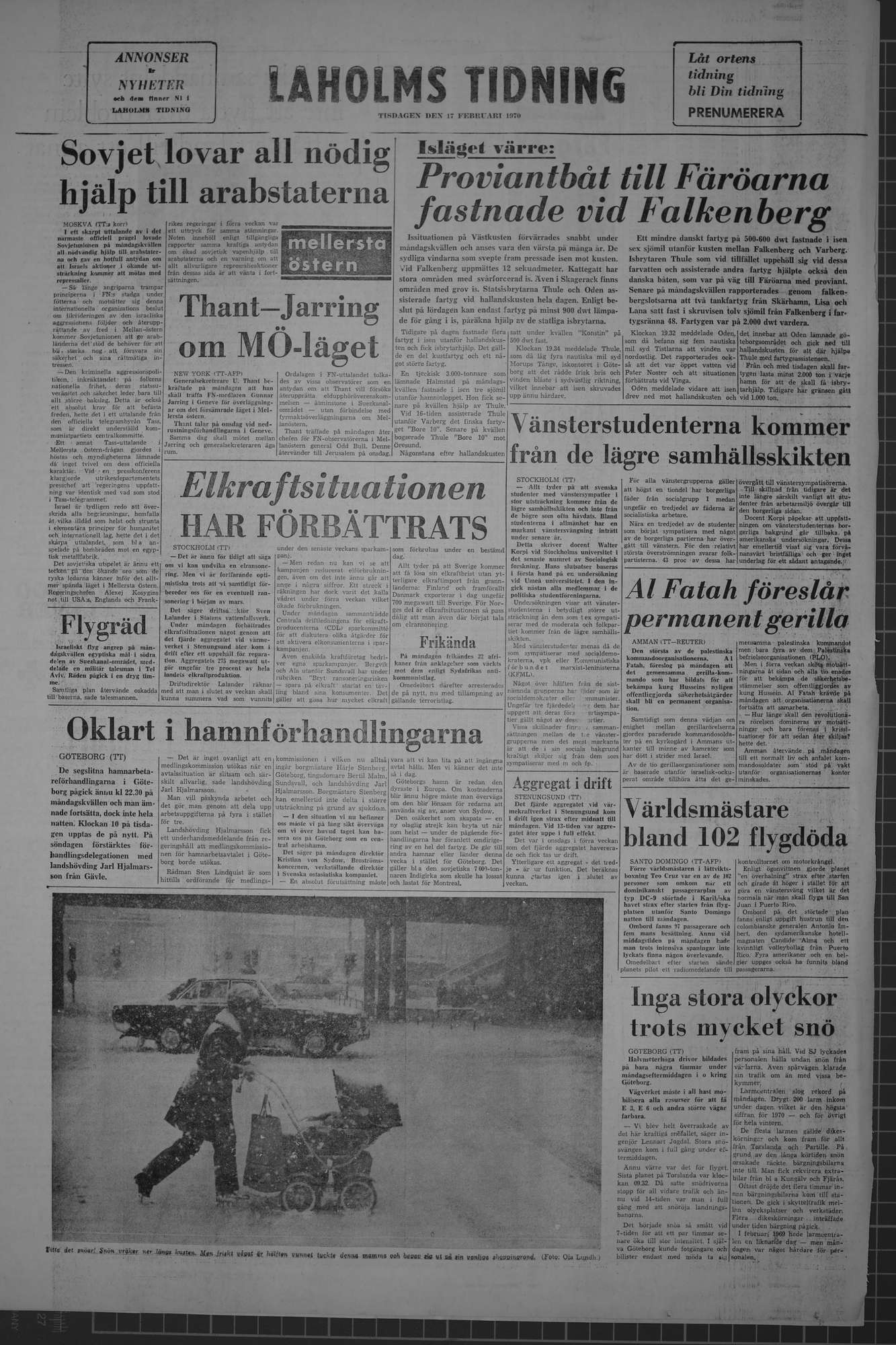 Laholms Tidning Tisdag 17 februari 1970, sida 8