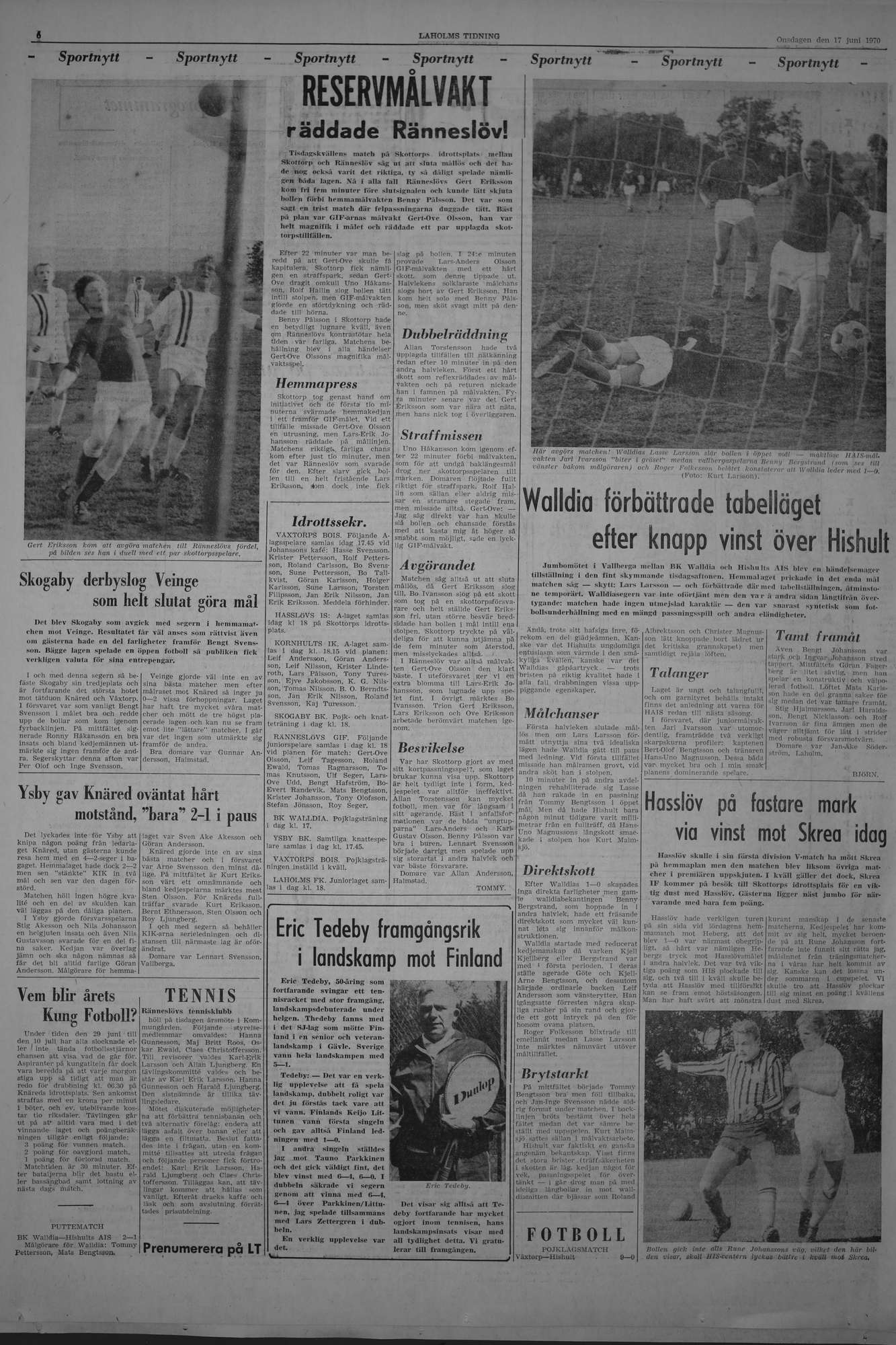 Laholms Tidning Onsdag 17 juni 1970, sida 6