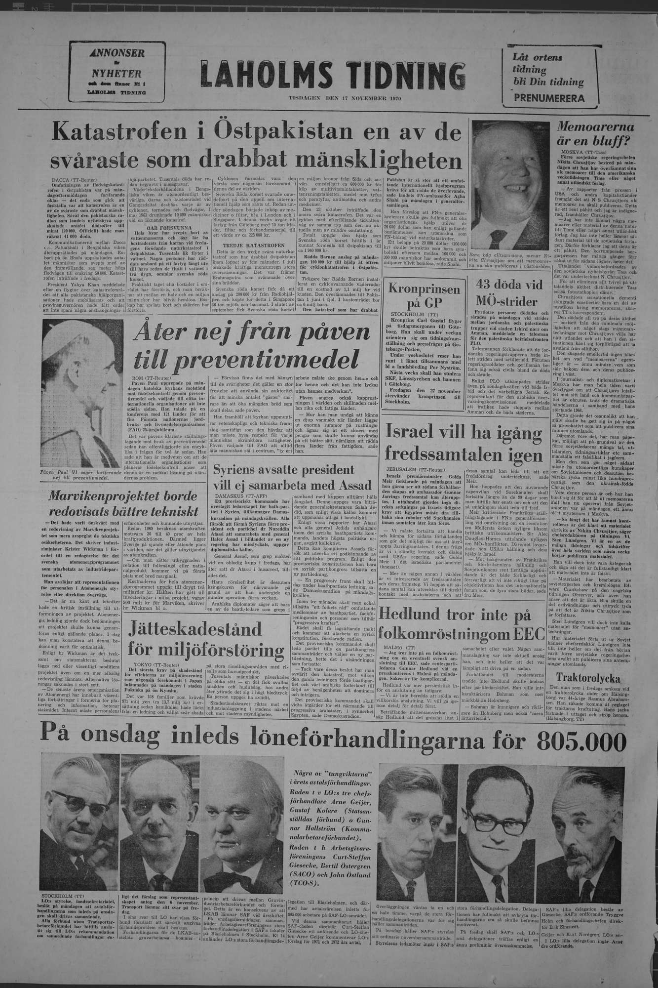 Laholms Tidning Tisdag 17 november 1970, sida 8
