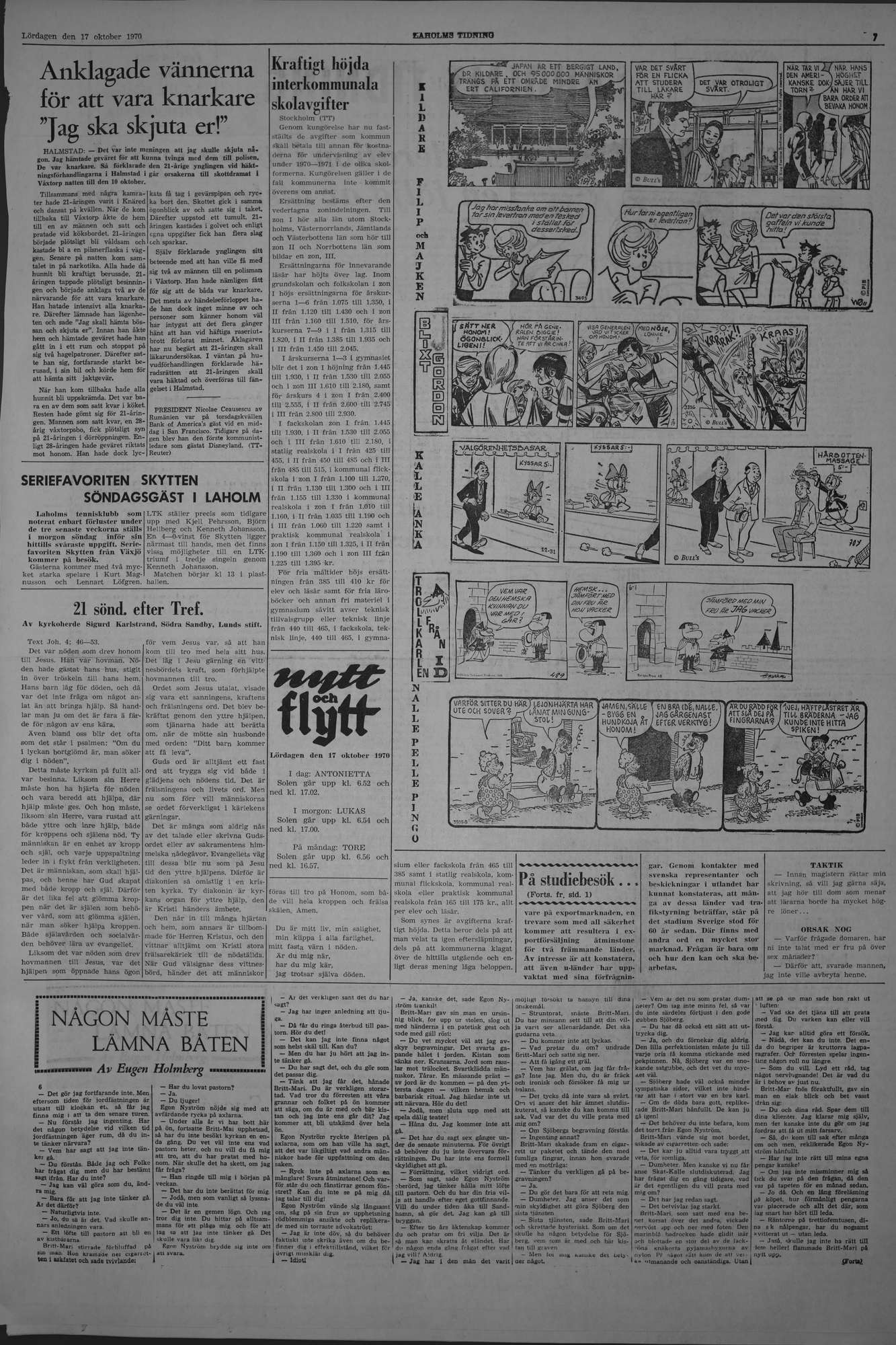 Laholms Tidning Lördag 17 oktober 1970, sida 7