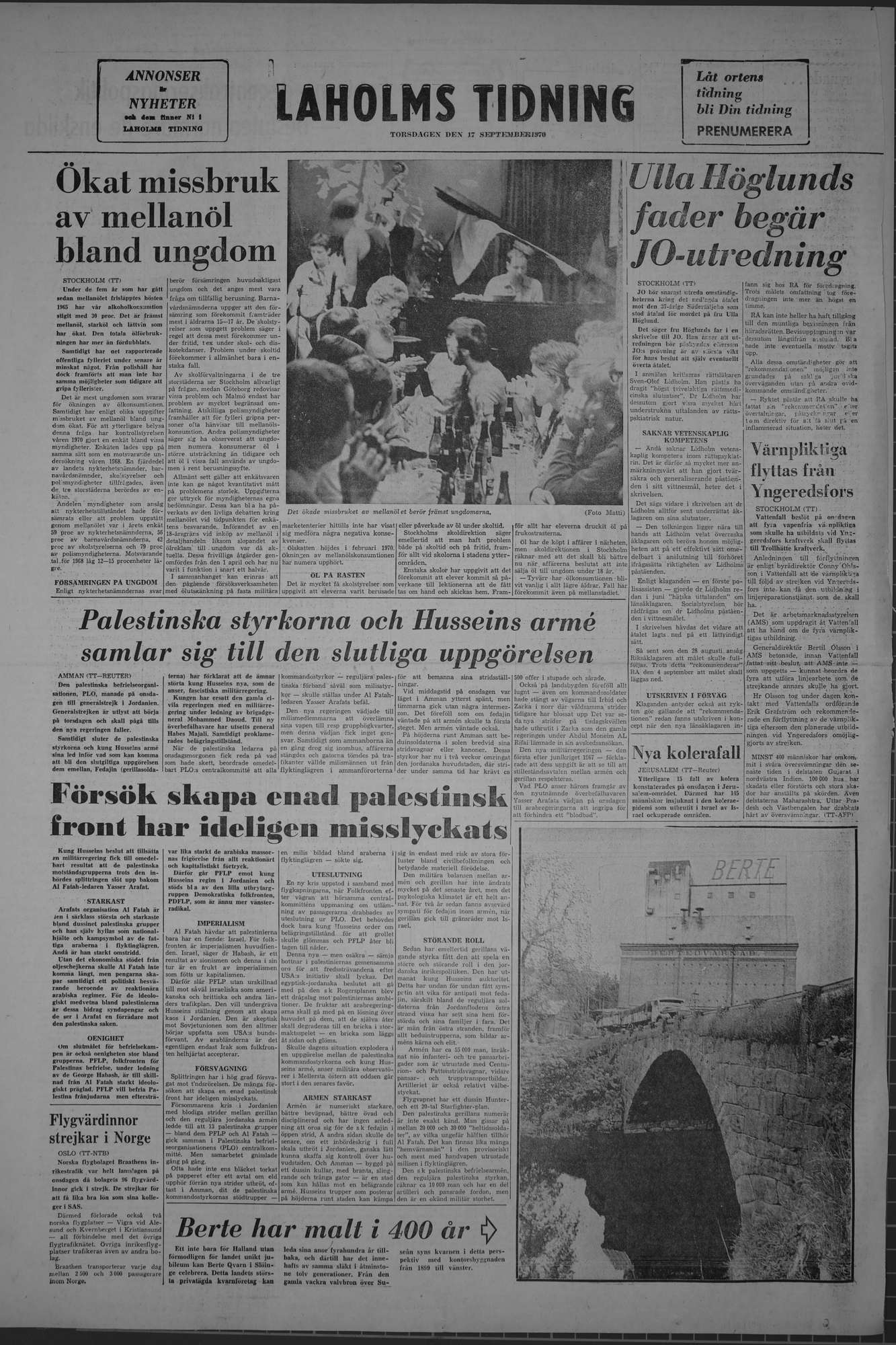Laholms Tidning Torsdag 17 september 1970, sida 8