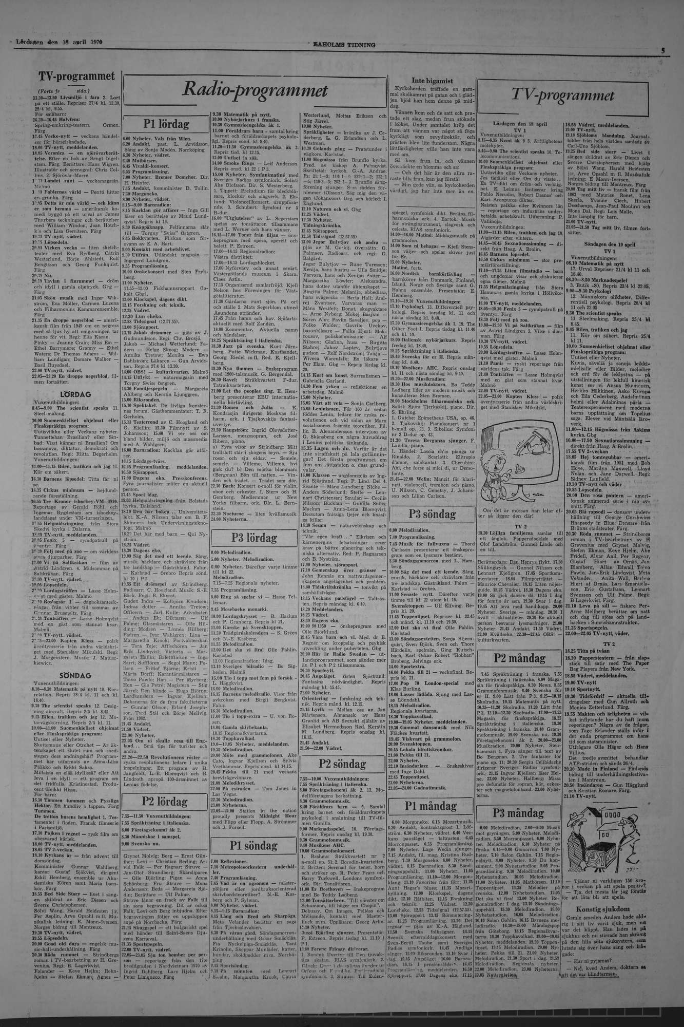 Laholms Tidning Lördag 18 april 1970, sida 5