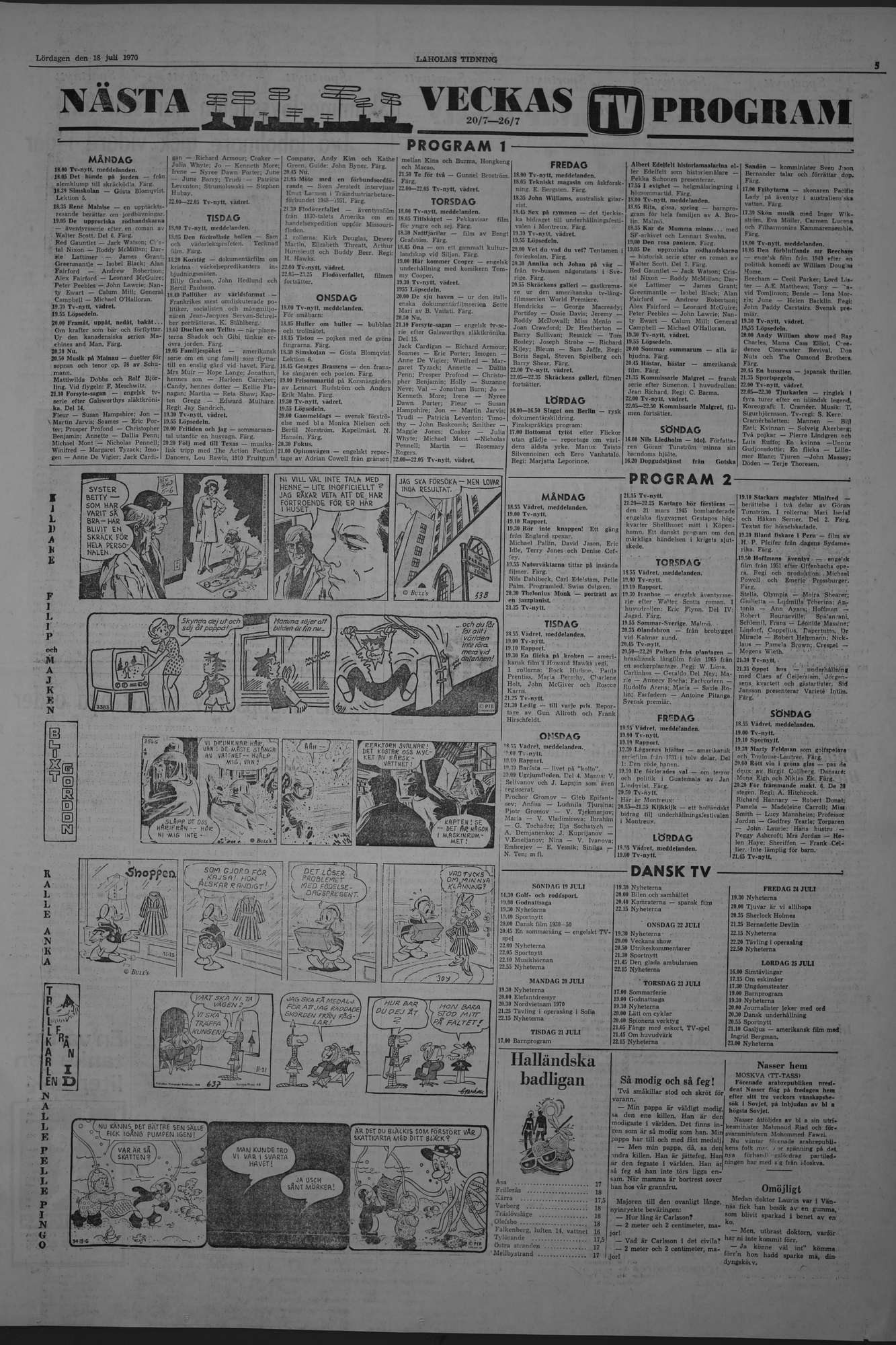 Laholms Tidning Lördag 18 juli 1970, sida 5