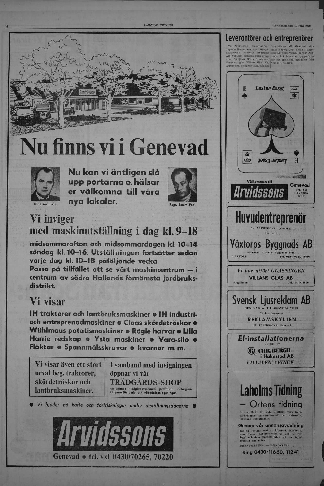 Laholms Tidning Torsdag 18 juni 1970, sida 4