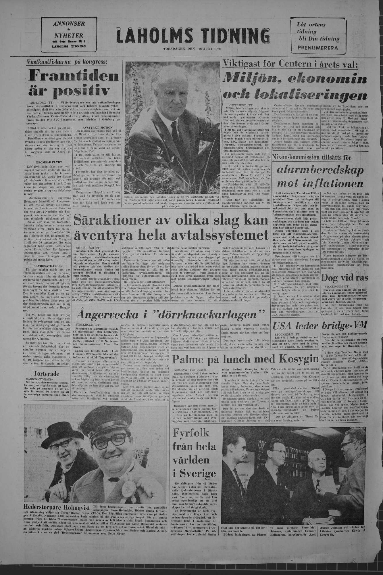 Laholms Tidning Torsdag 18 juni 1970, sida 8