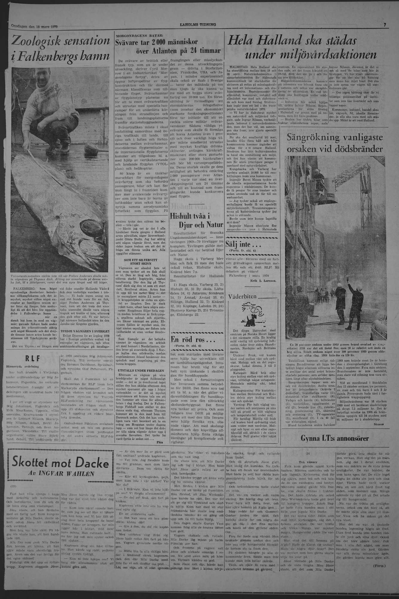 Laholms Tidning Onsdag 18 mars 1970, sida 7