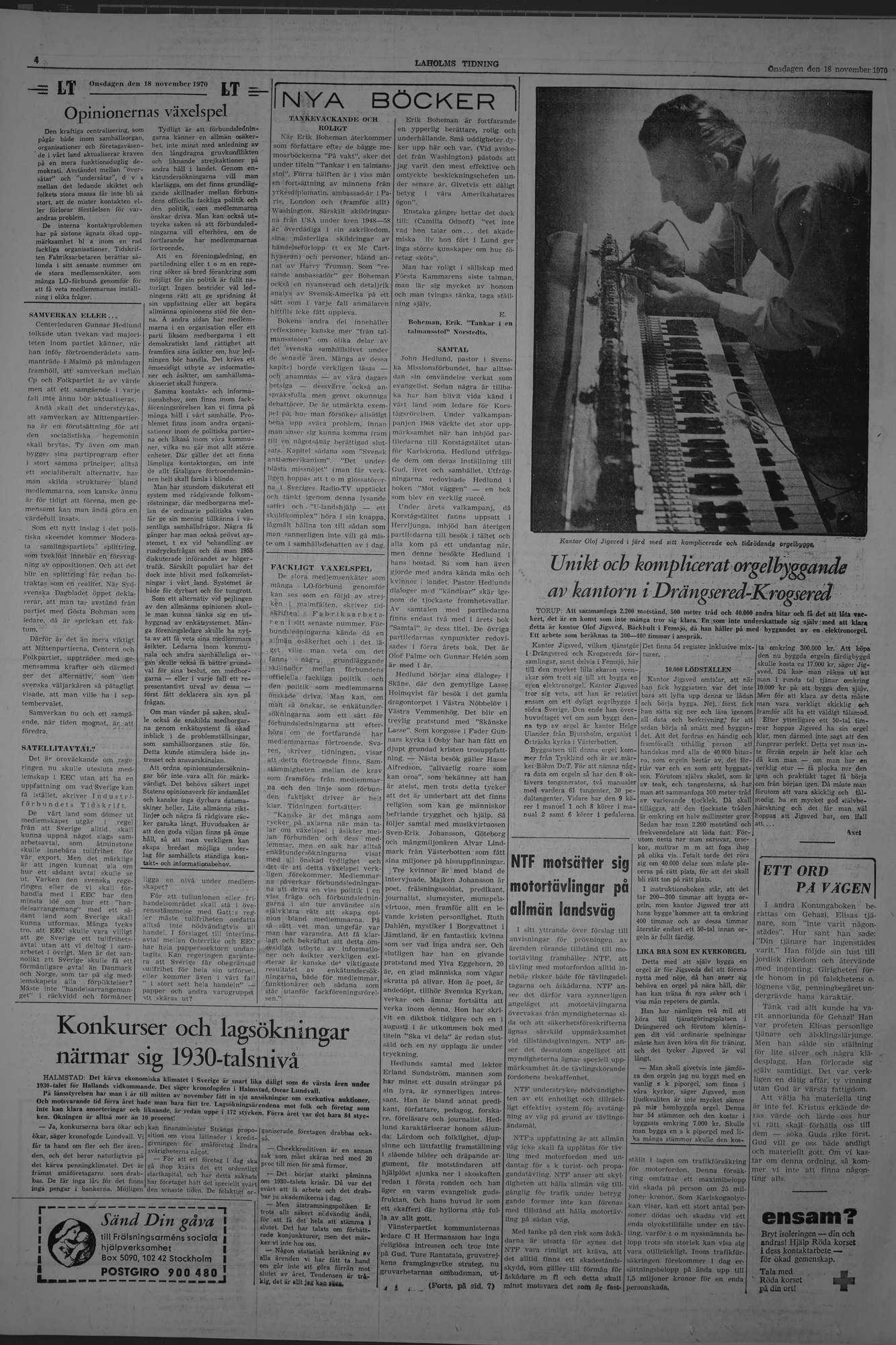 Laholms Tidning Onsdag 18 november 1970, sida 4