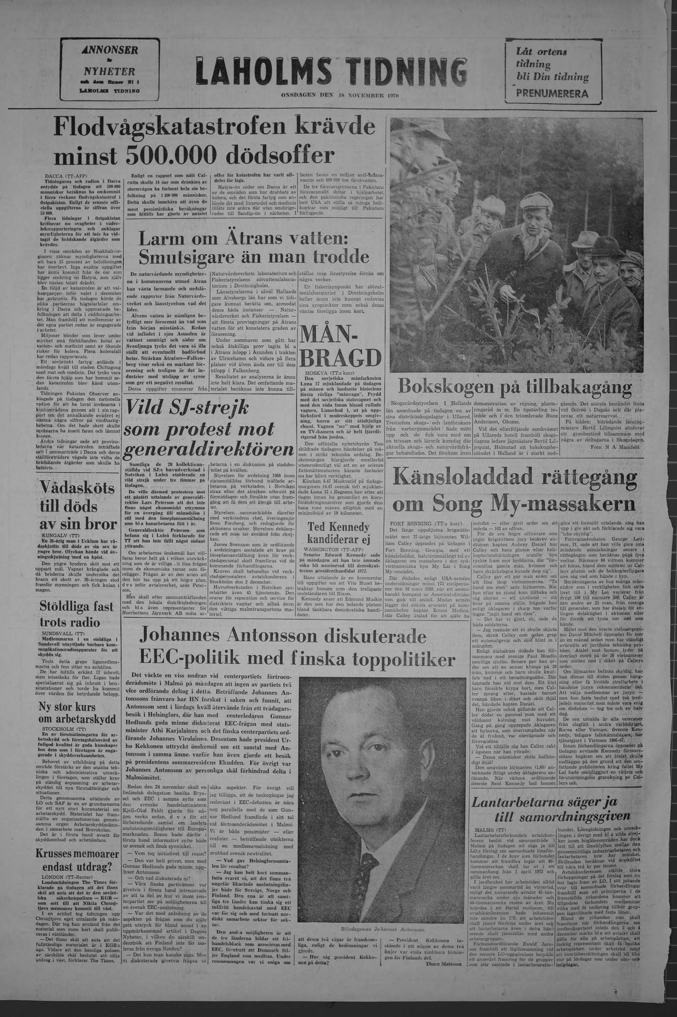 Laholms Tidning Onsdag 18 november 1970, sida 8