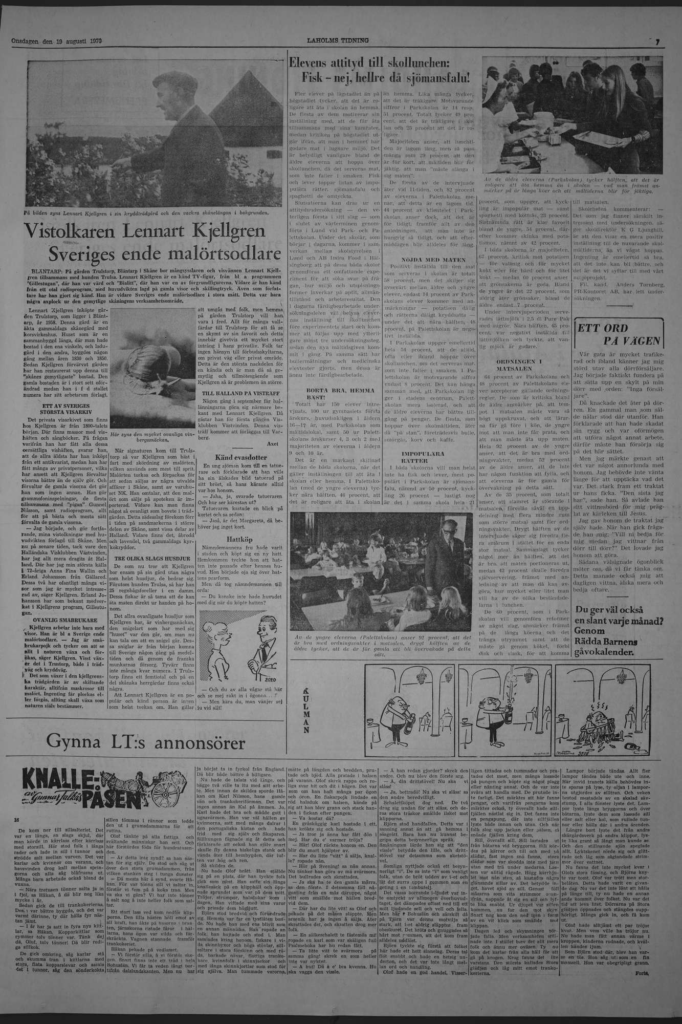 Laholms Tidning Onsdag 19 augusti 1970, sida 7