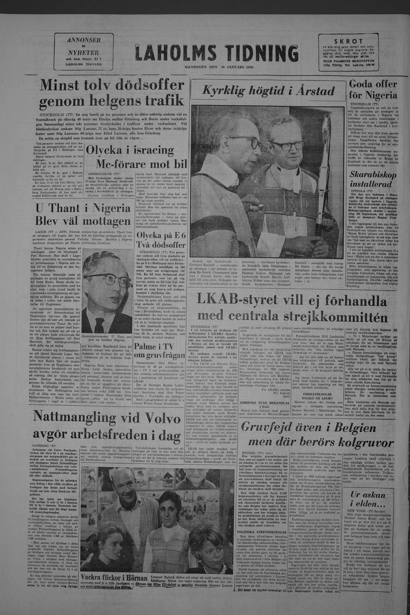 Laholms Tidning Måndag 19 januari 1970, sida 8