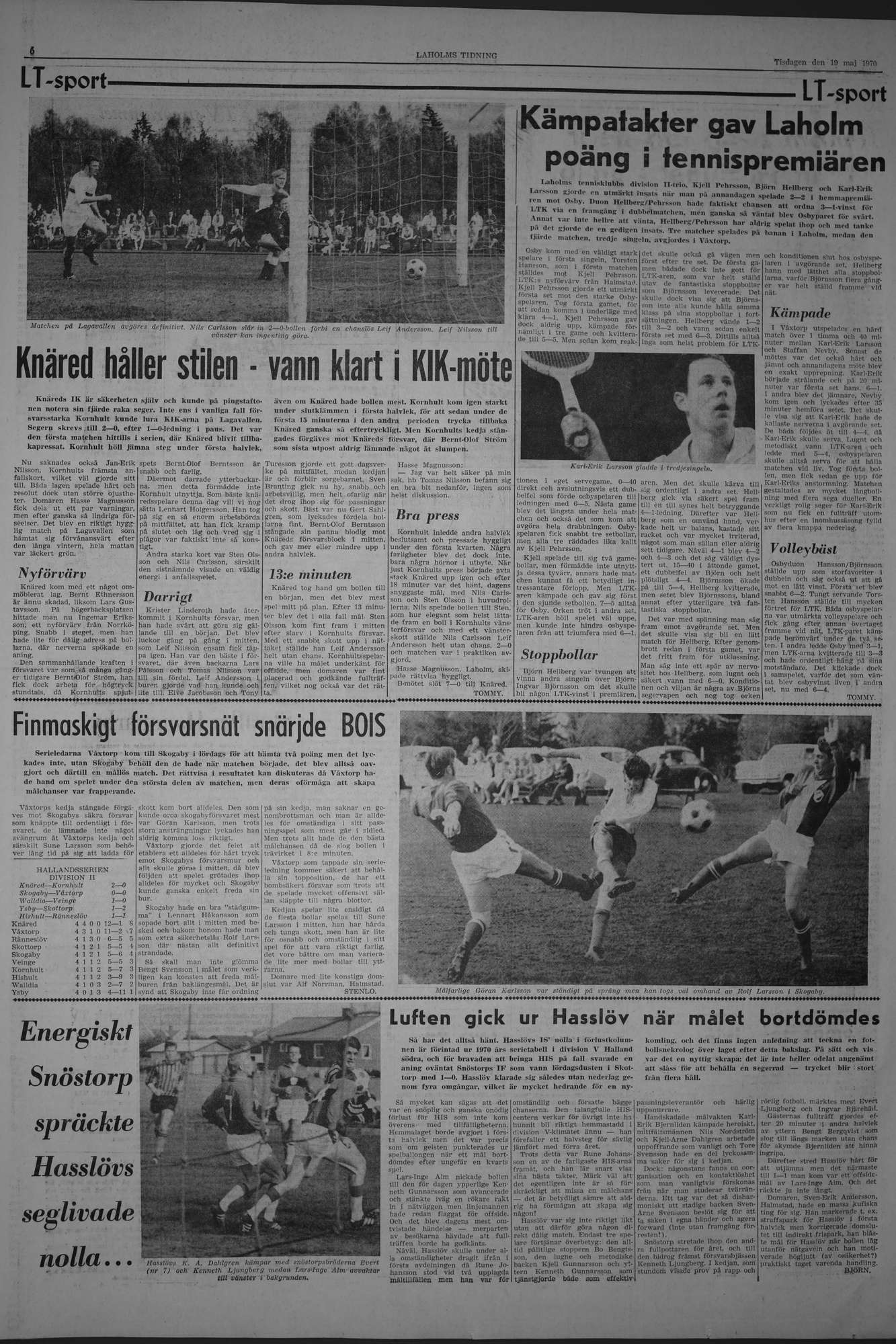 Laholms Tidning Tisdag 19 maj 1970, sida 6