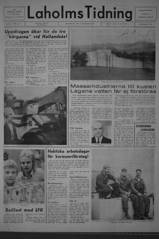 Förstasidan, Torsdag 19 november 1970
