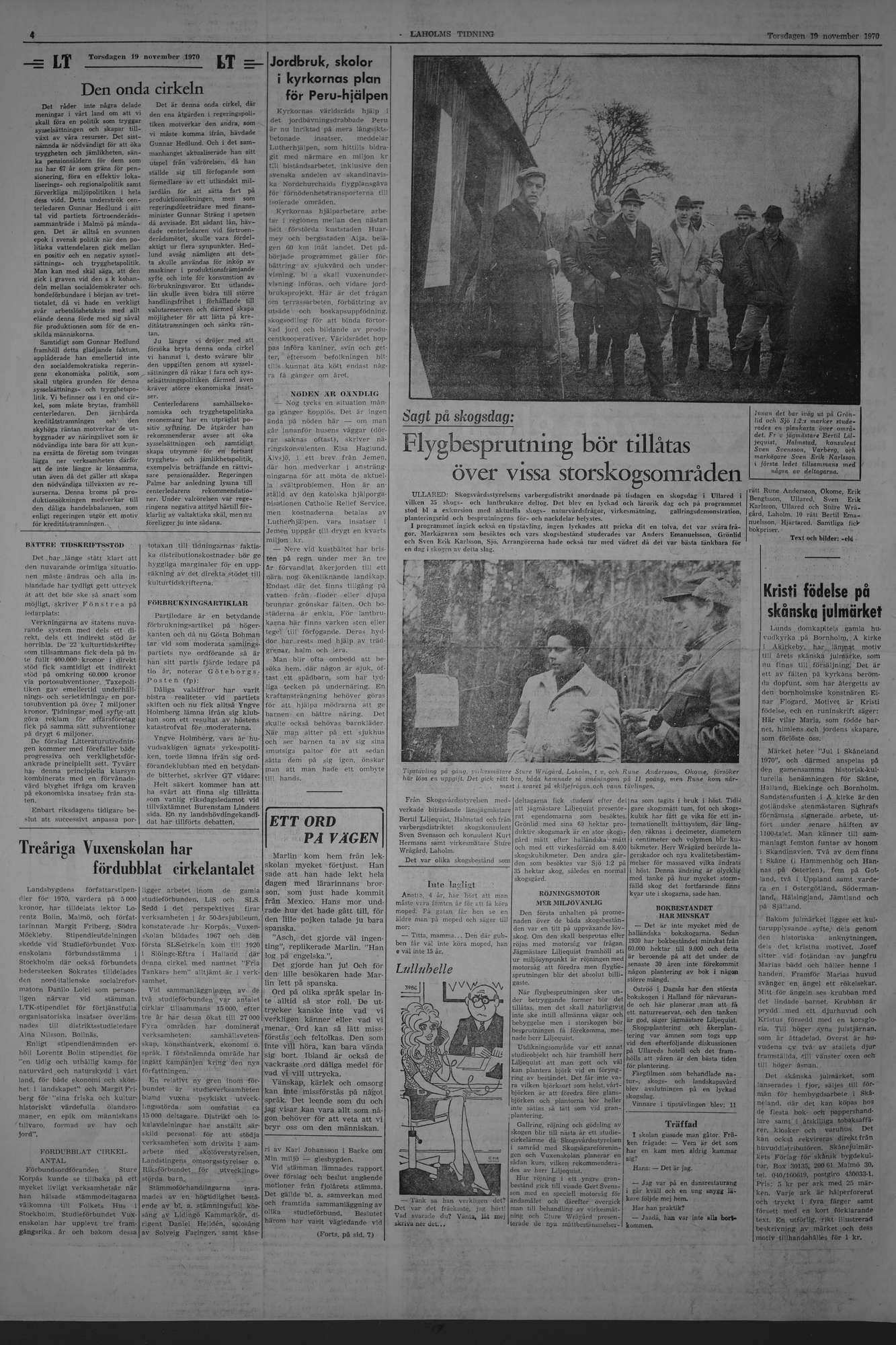 Laholms Tidning Torsdag 19 november 1970, sida 4