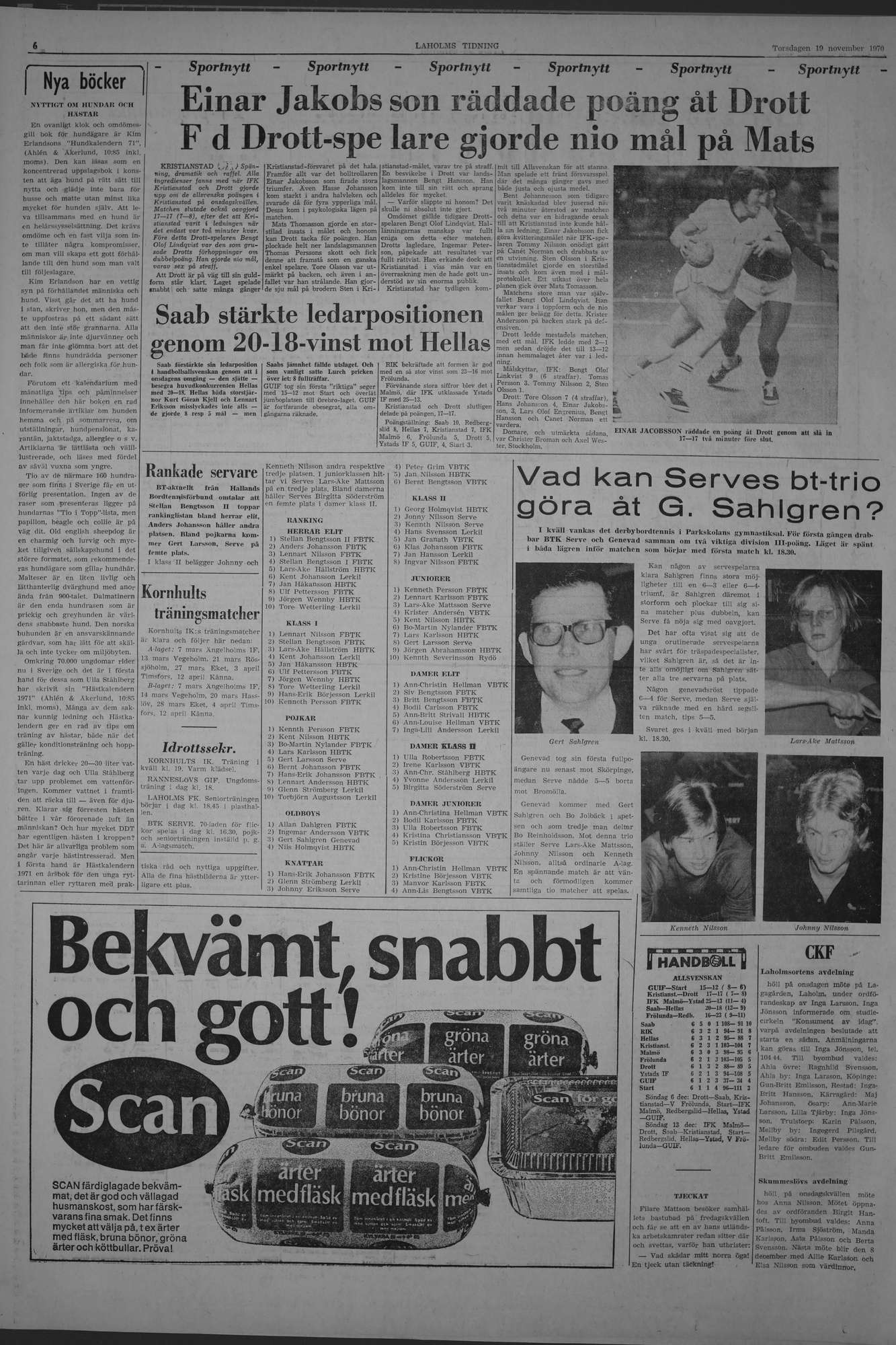 Laholms Tidning Torsdag 19 november 1970, sida 6