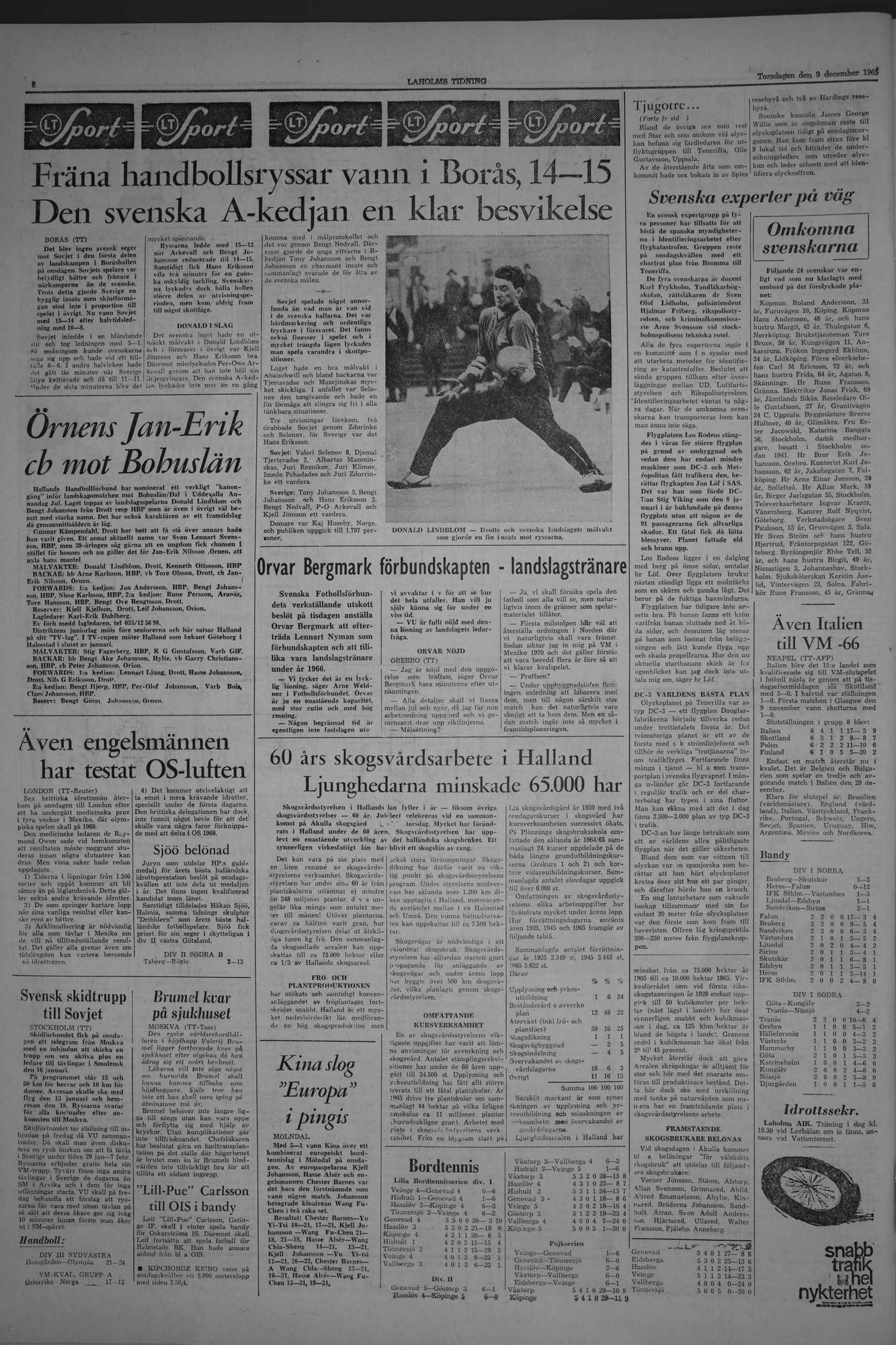 Laholms Tidning Torsdag 9 december 1965, sida 6