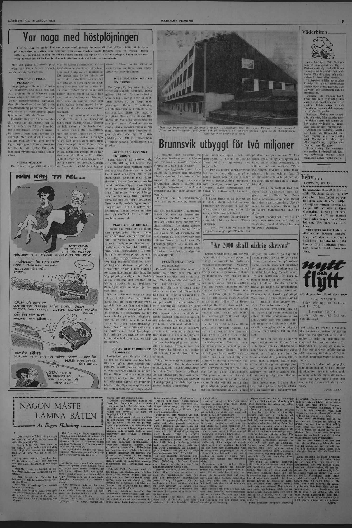 Laholms Tidning Måndag 19 oktober 1970, sida 7
