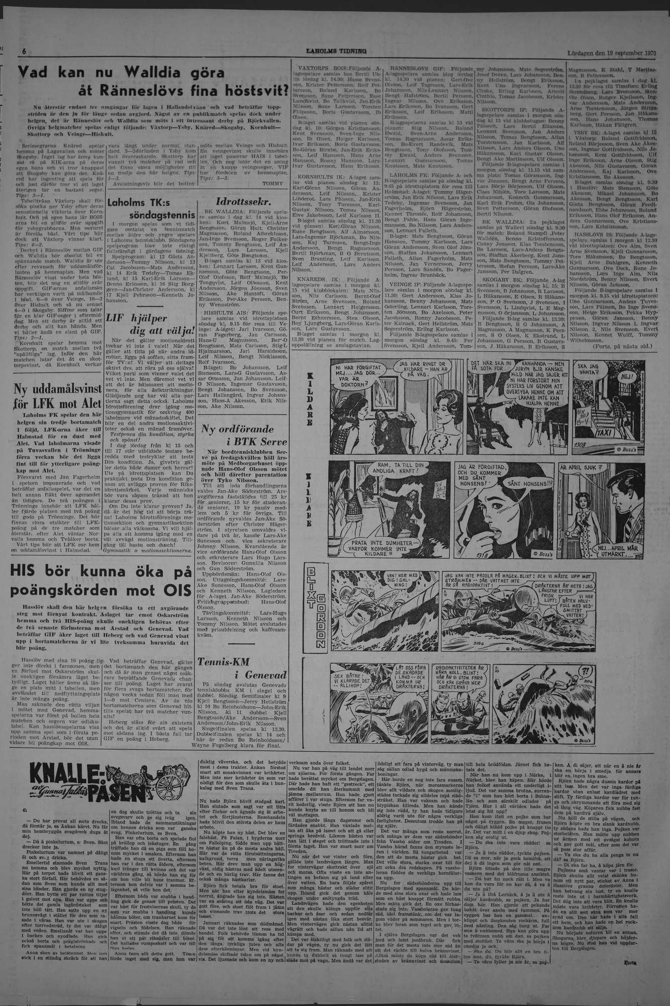 Laholms Tidning Lördag 19 september 1970, sida 6