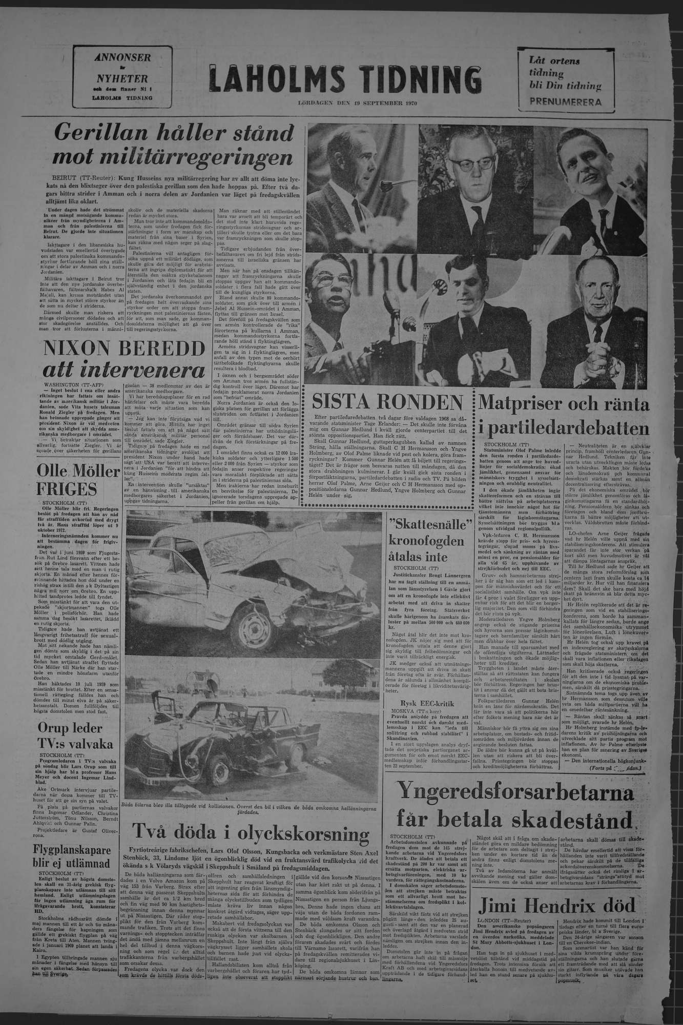 Laholms Tidning Lördag 19 september 1970, sida 8