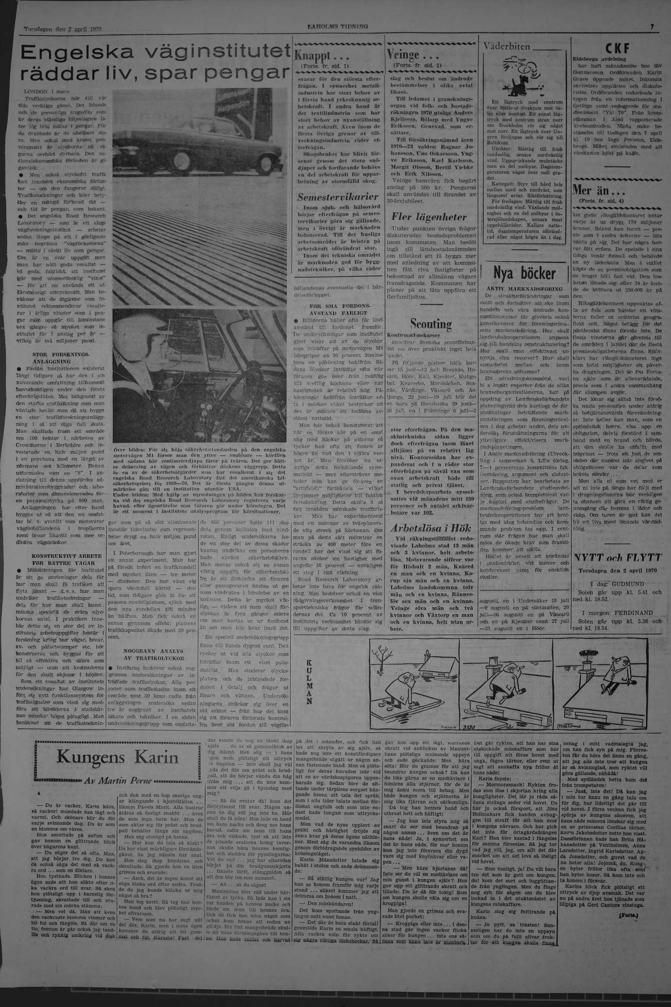 Laholms Tidning Torsdag 2 april 1970, sida 7