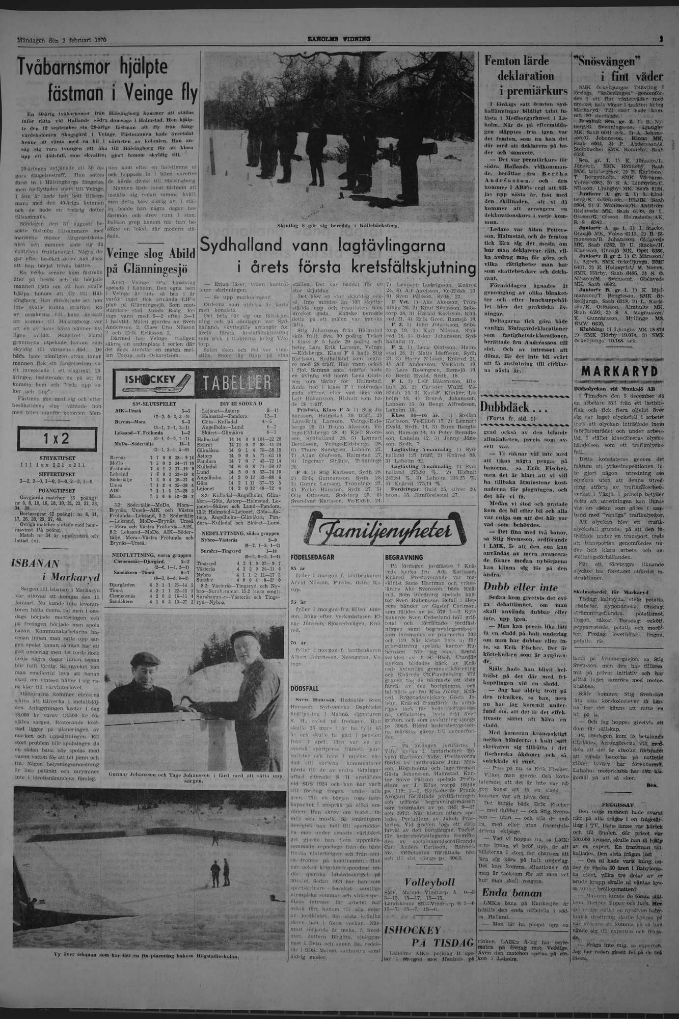 Laholms Tidning Måndag 2 februari 1970, sida 3