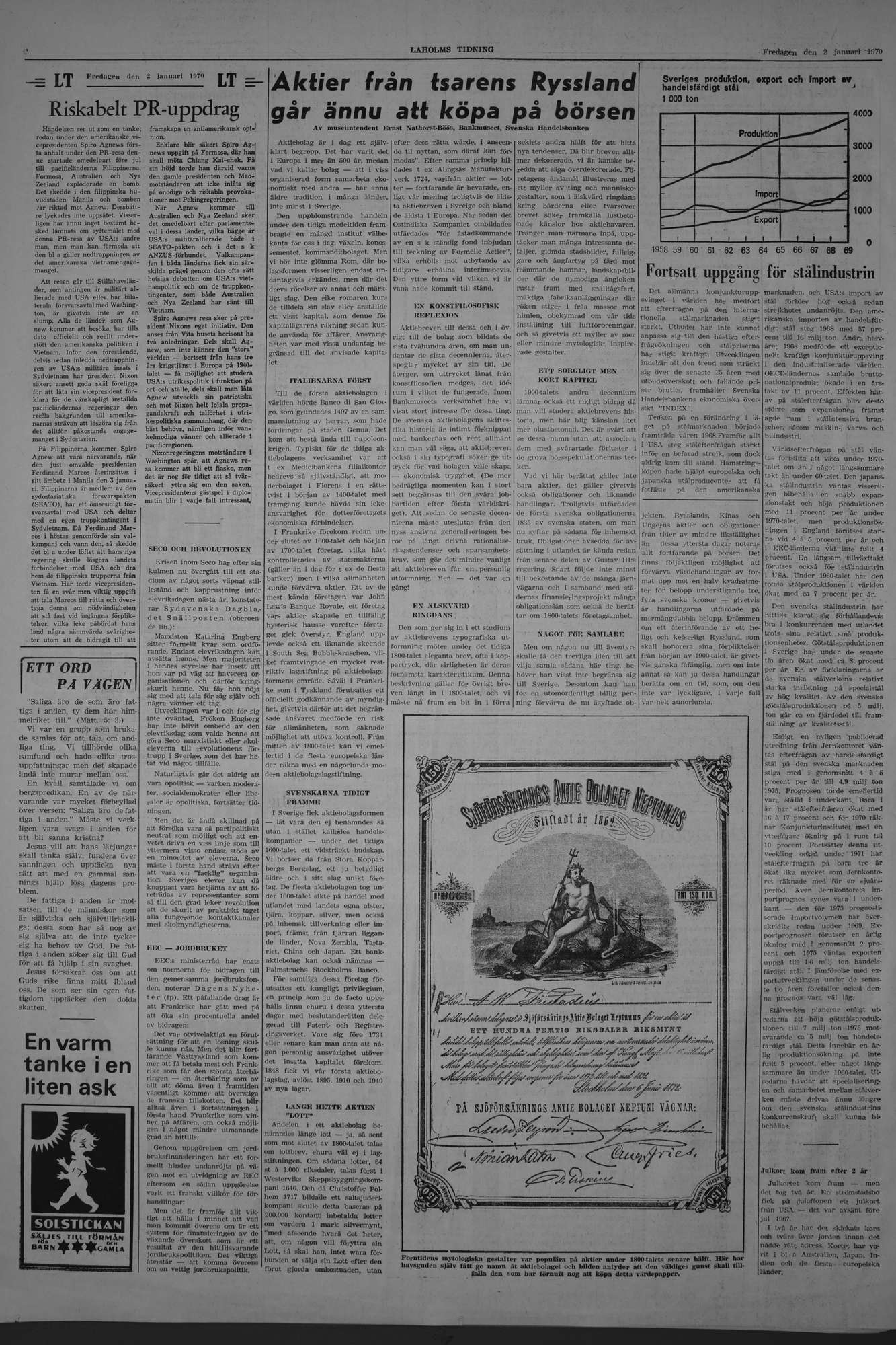 Laholms Tidning Fredag 2 januari 1970, sida 4