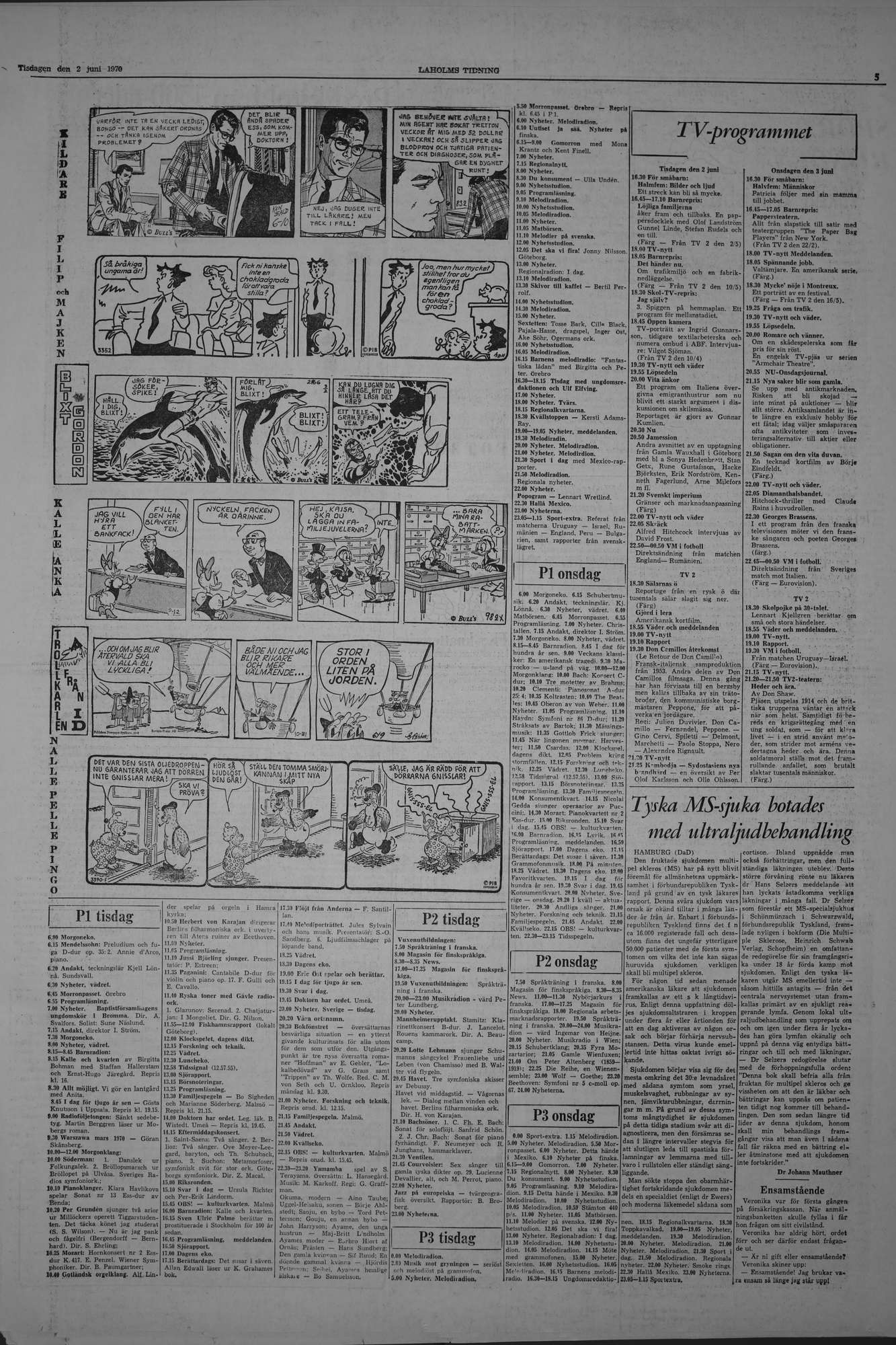 Laholms Tidning Tisdag 2 juni 1970, sida 5