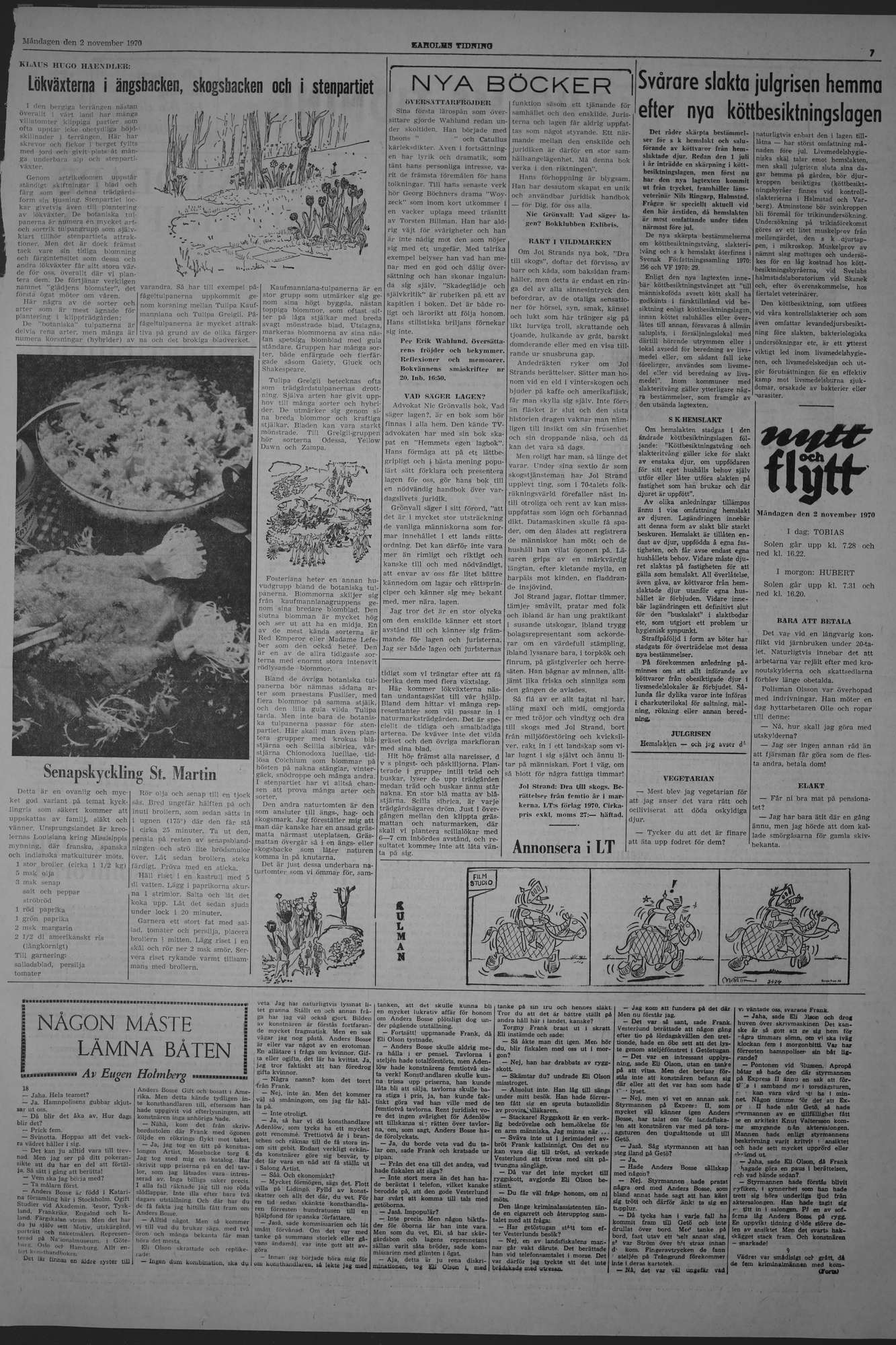 Laholms Tidning Måndag 2 november 1970, sida 7