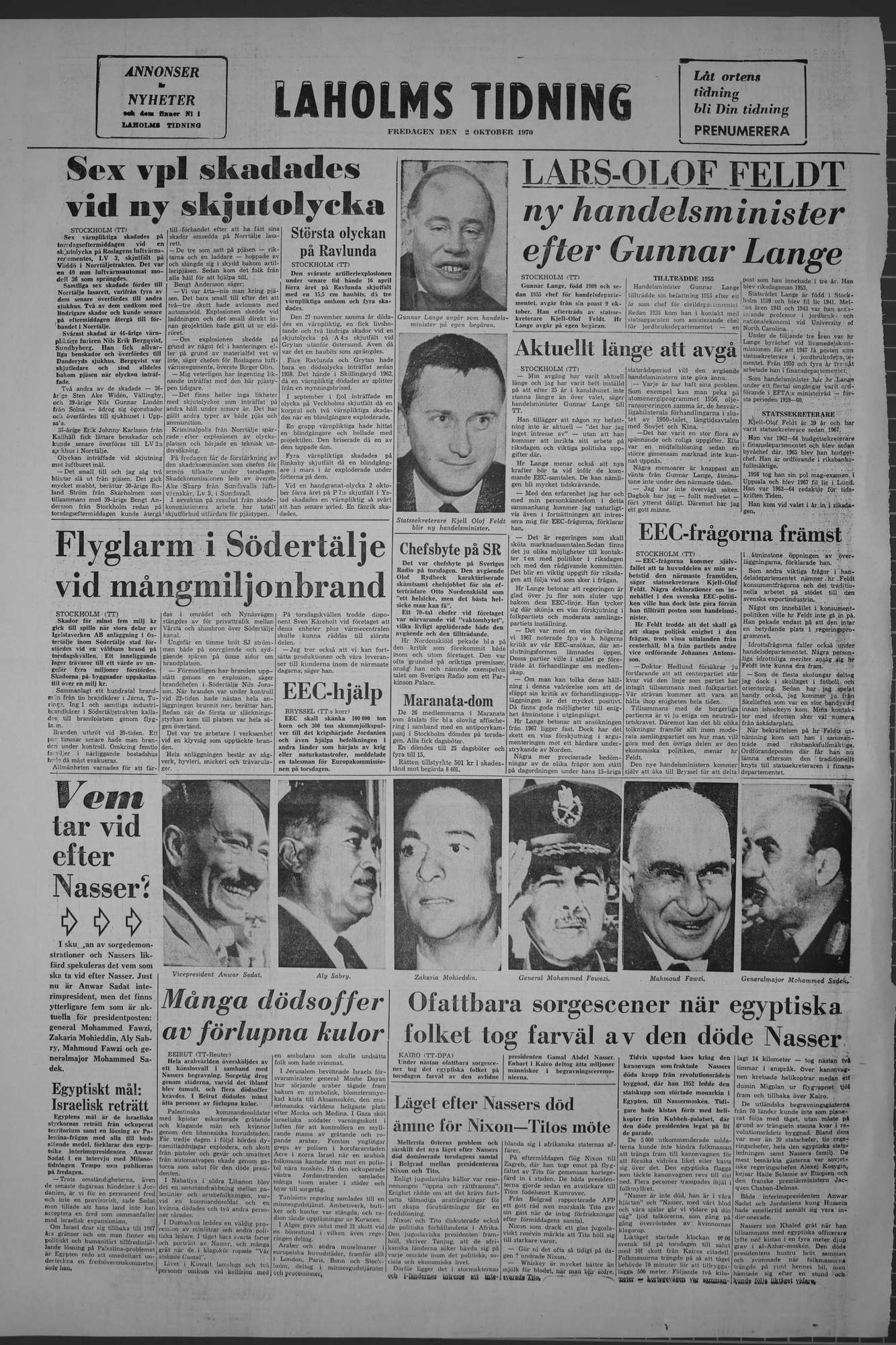 Laholms Tidning Fredag 2 oktober 1970, sida 8