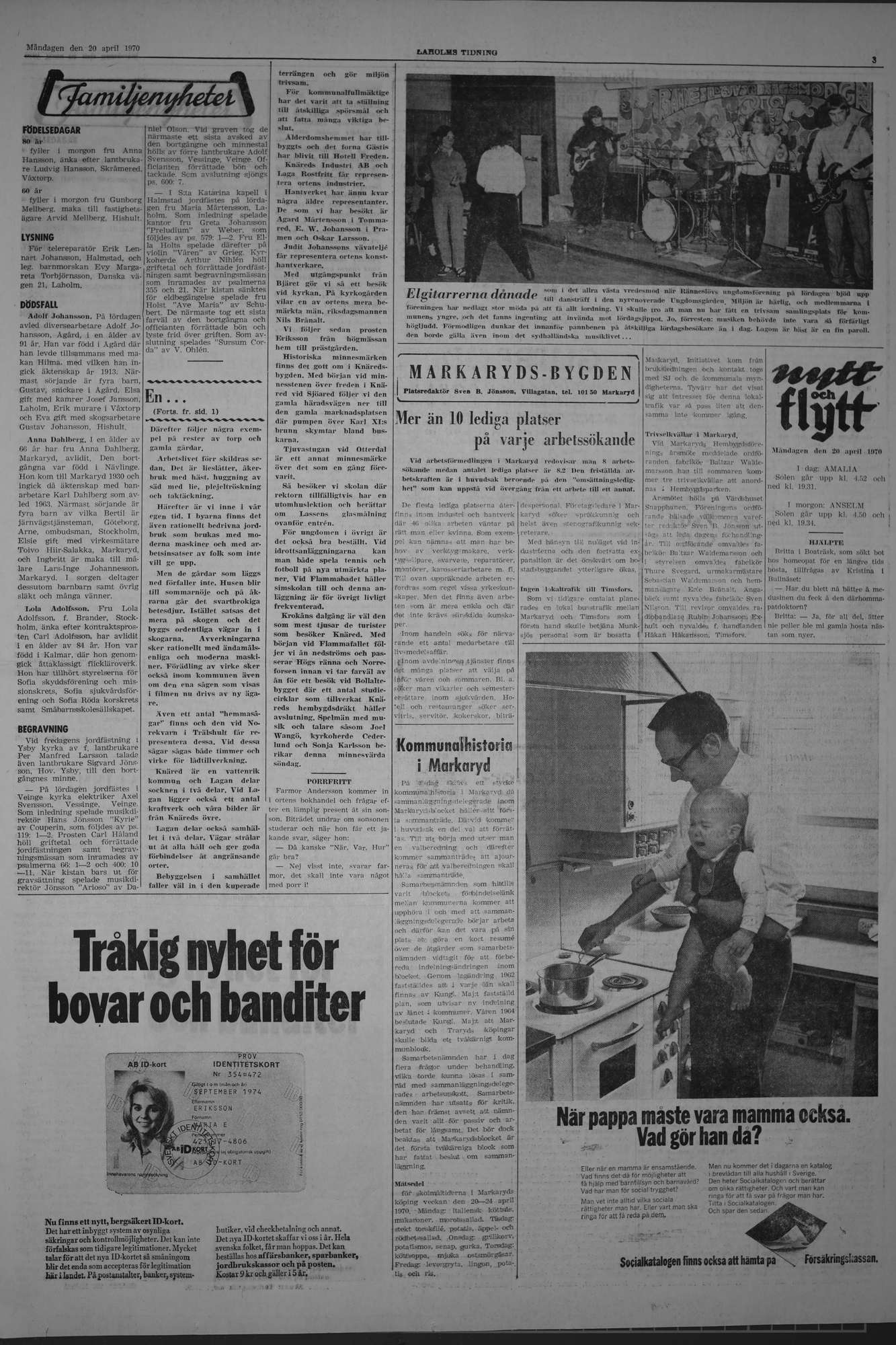 Laholms Tidning Måndag 20 april 1970, sida 3