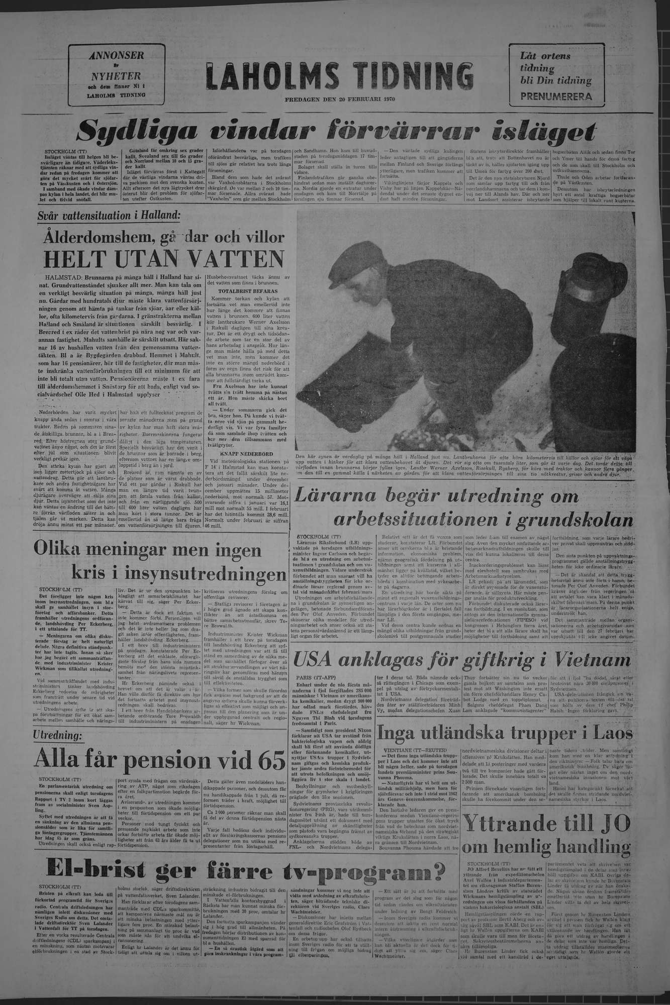 Laholms Tidning Fredag 20 februari 1970, sida 8