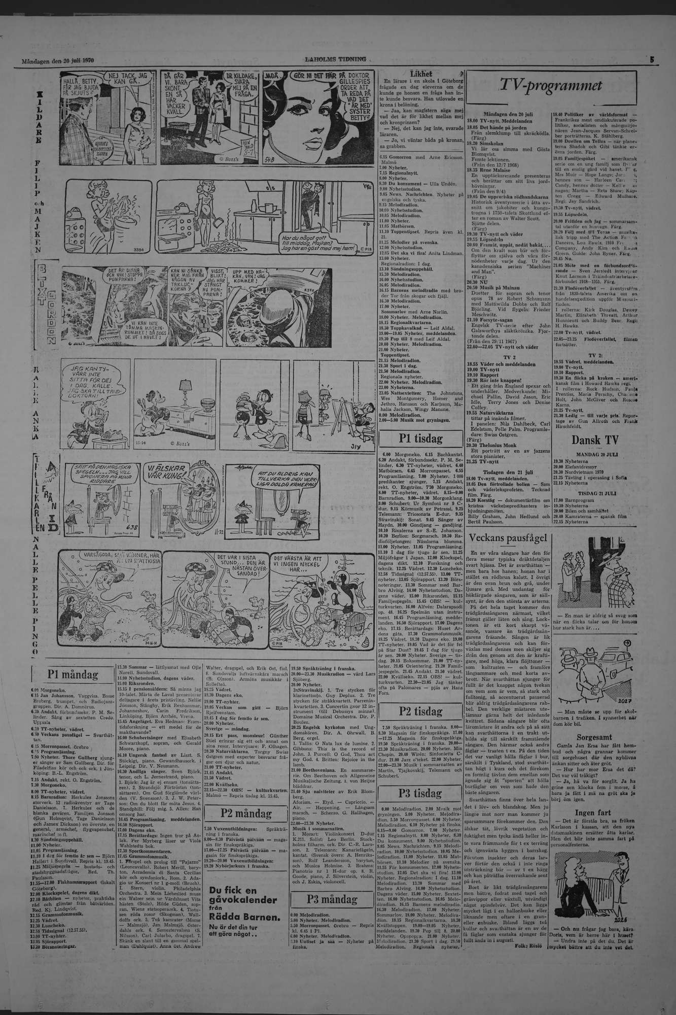 Laholms Tidning Måndag 20 juli 1970, sida 5