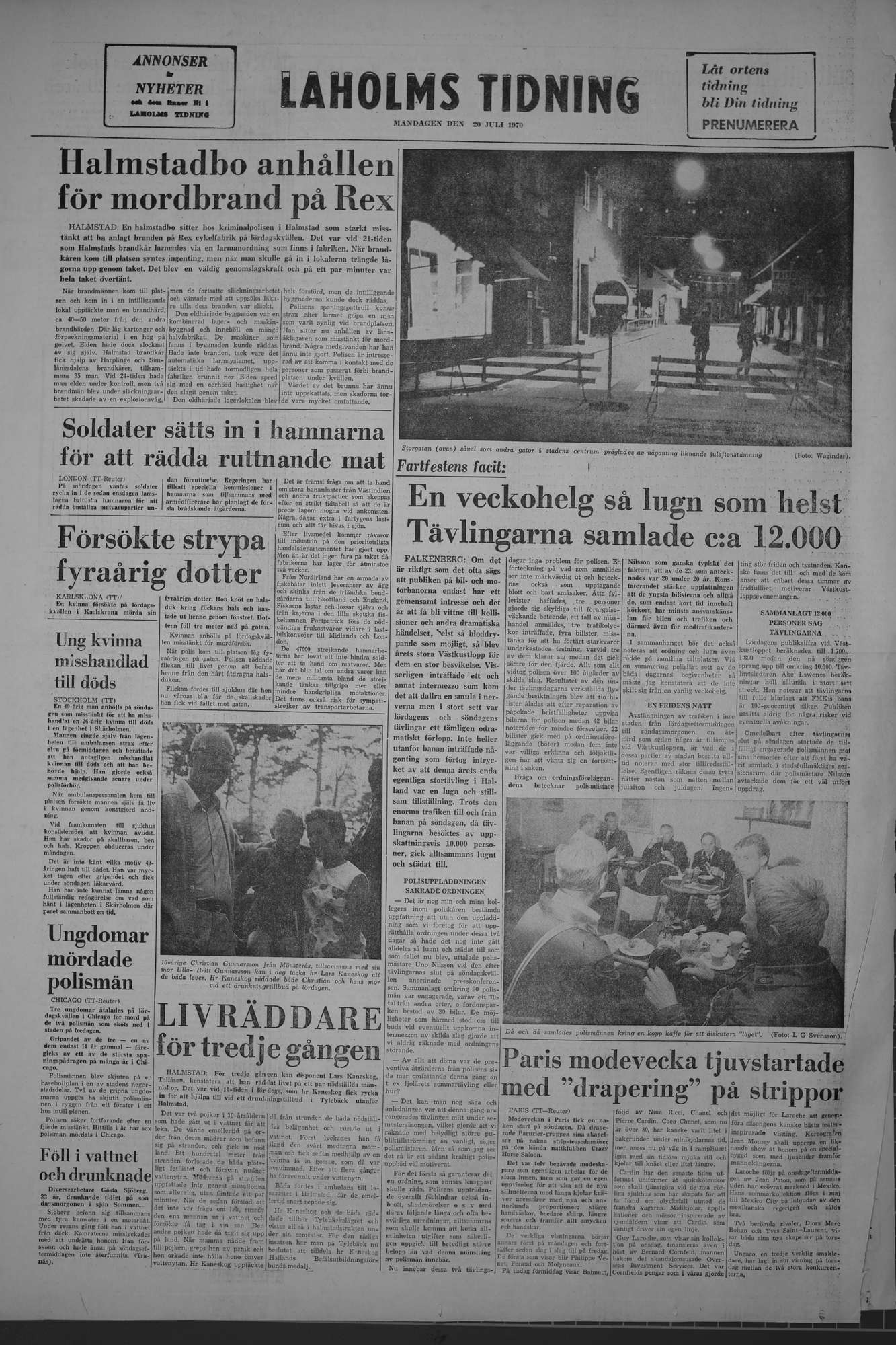 Laholms Tidning Måndag 20 juli 1970, sida 8