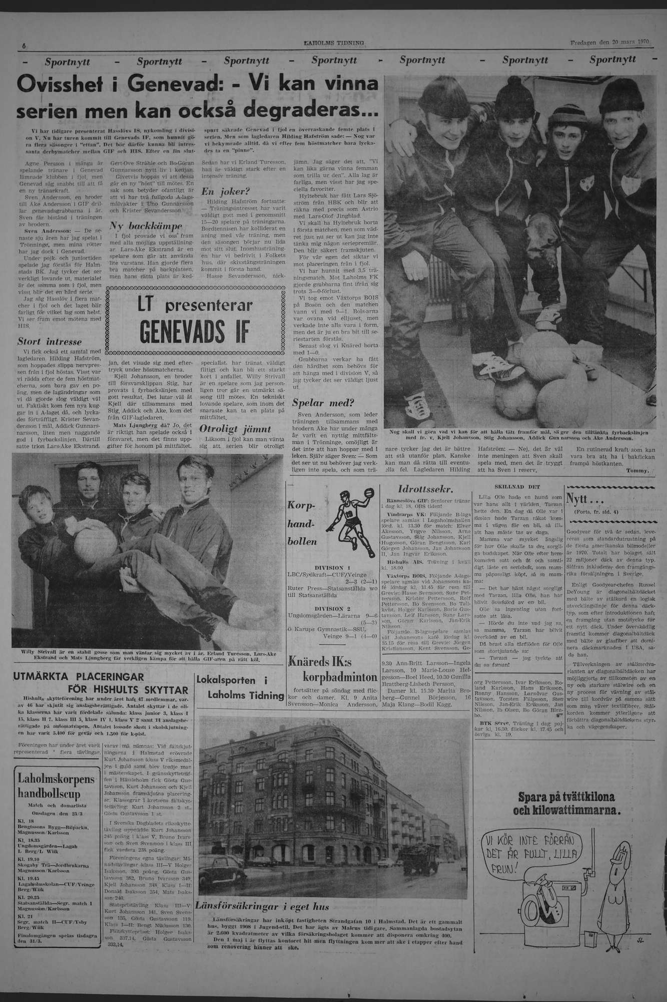 Laholms Tidning Fredag 20 mars 1970, sida 6