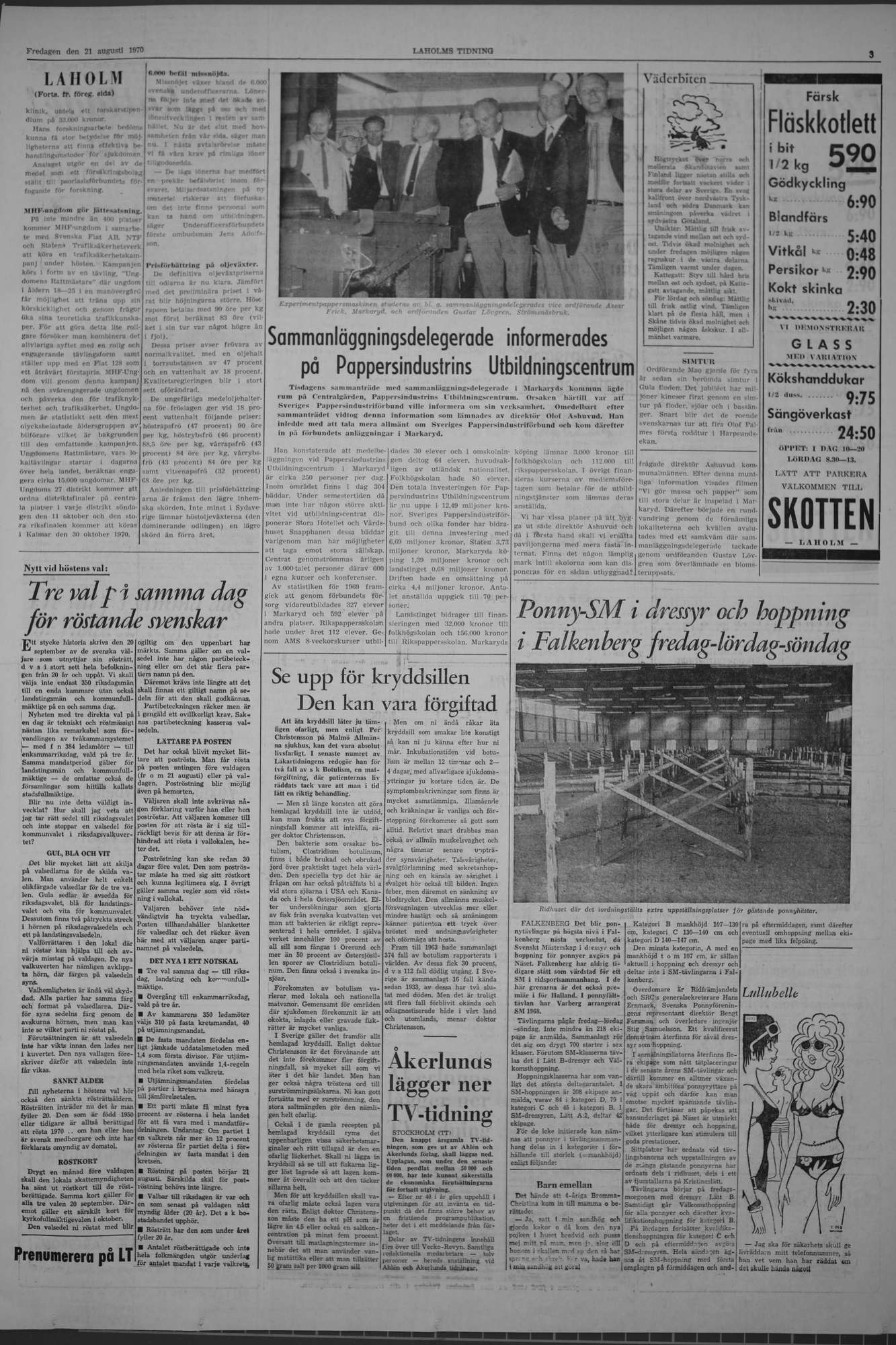 Laholms Tidning Fredag 21 augusti 1970, sida 3