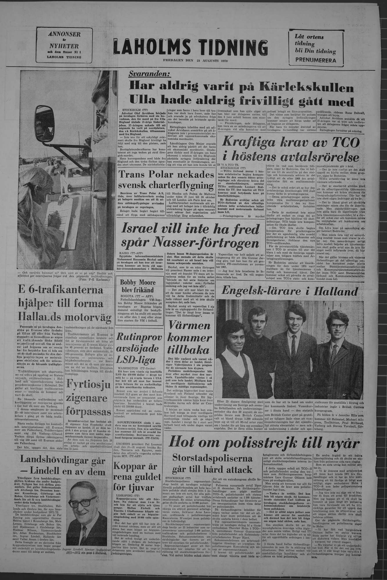 Laholms Tidning Fredag 21 augusti 1970, sida 8