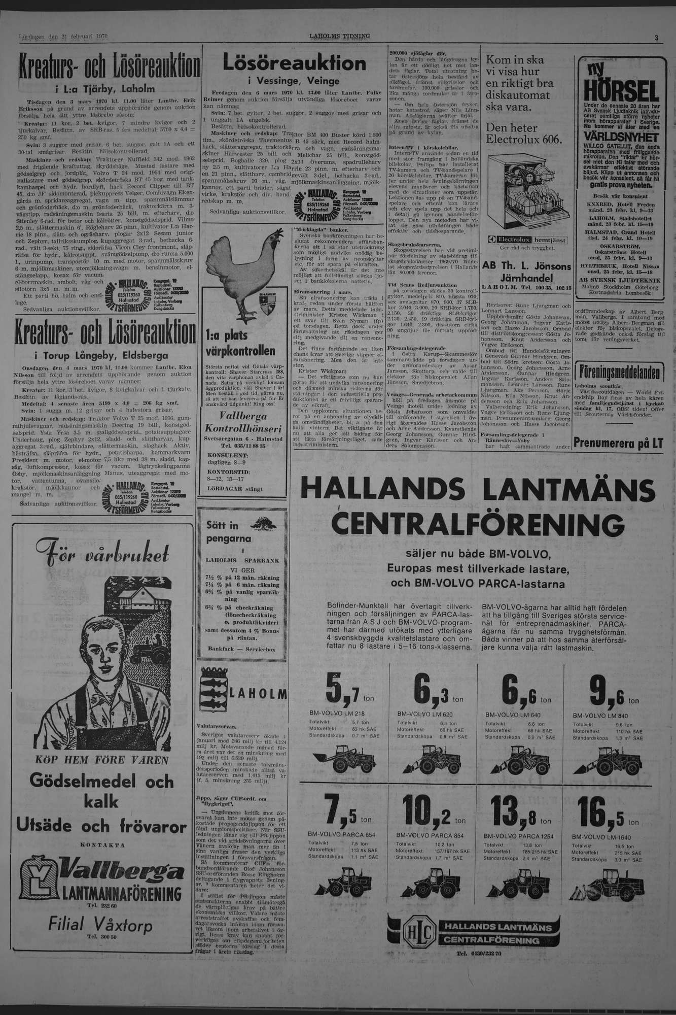 Laholms Tidning Lördag 21 februari 1970, sida 3