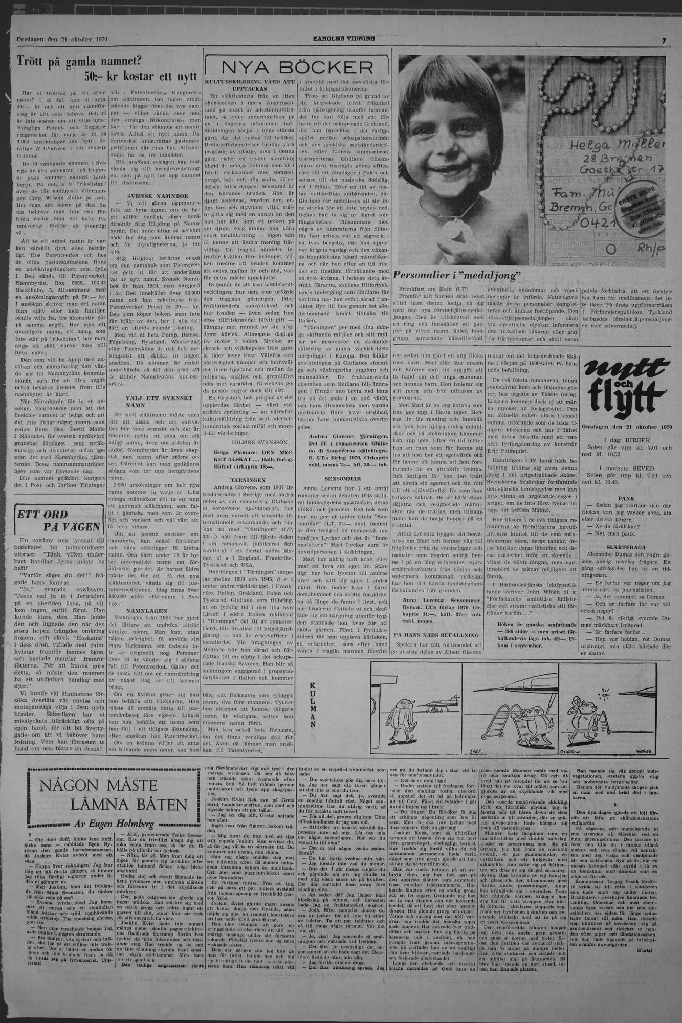 Laholms Tidning Onsdag 21 oktober 1970, sida 7