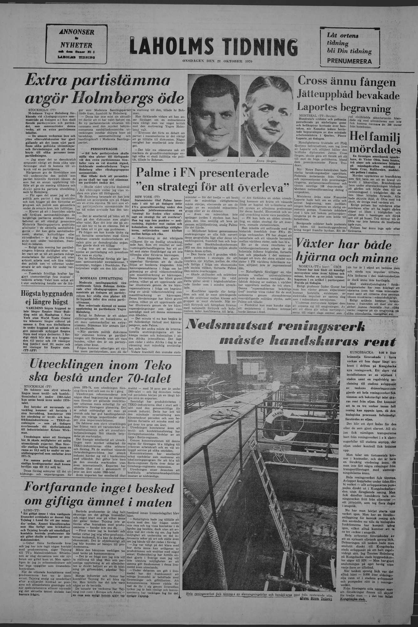 Laholms Tidning Onsdag 21 oktober 1970, sida 8