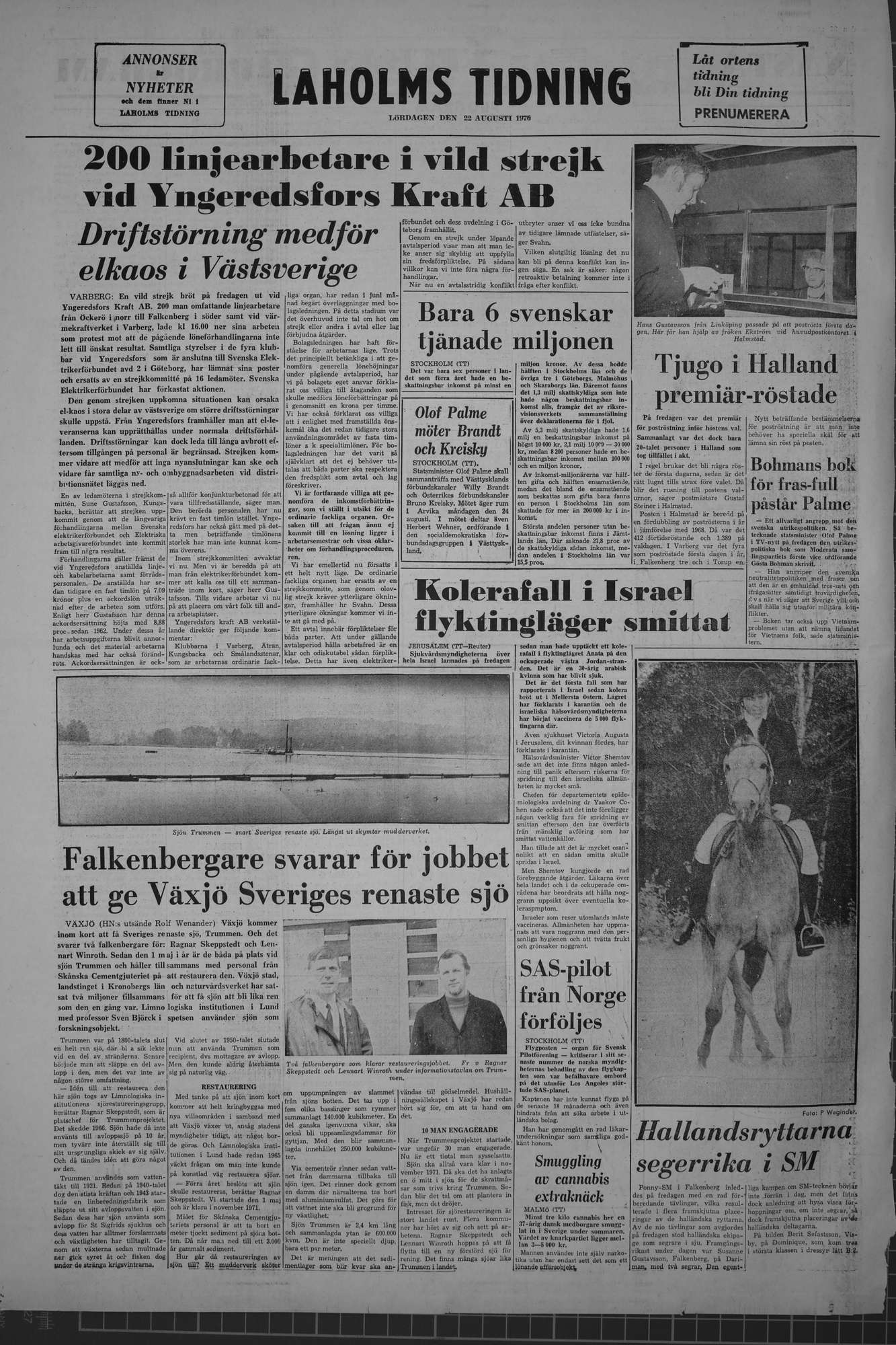 Laholms Tidning Lördag 22 augusti 1970, sida 8