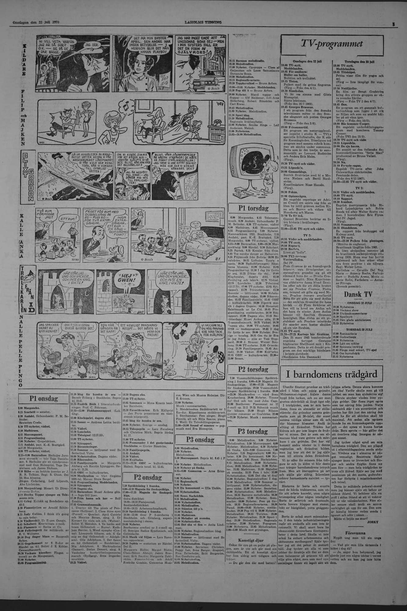 Laholms Tidning Onsdag 22 juli 1970, sida 5